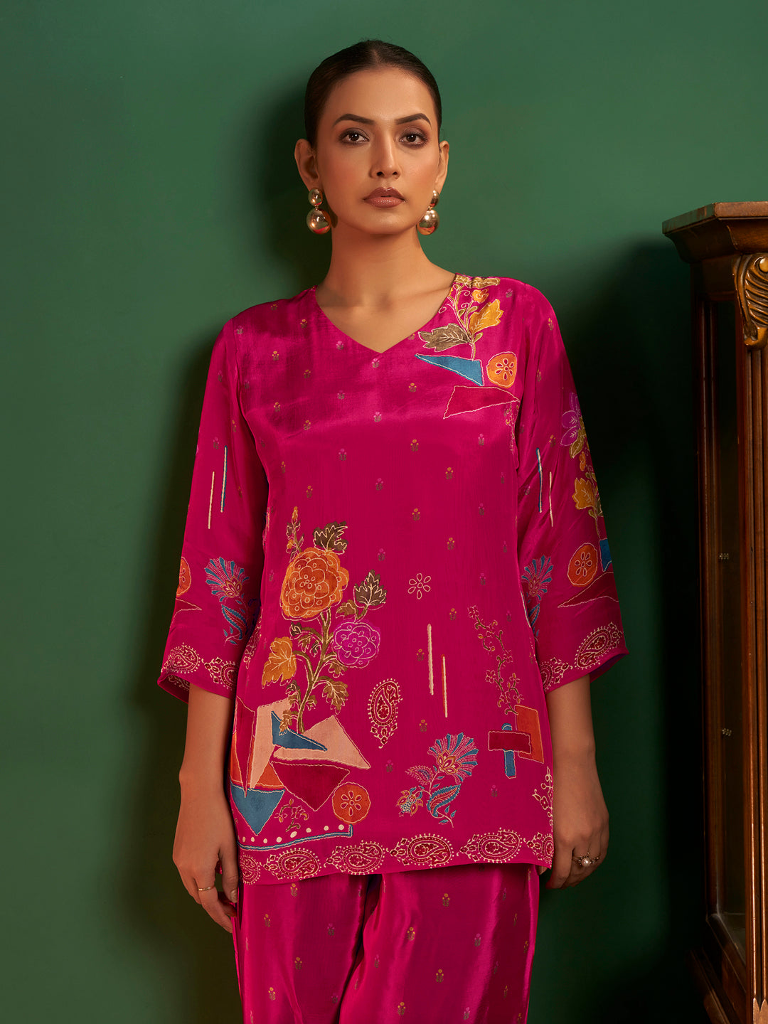 Nandini Natural Crepe Printed Co-ord Set