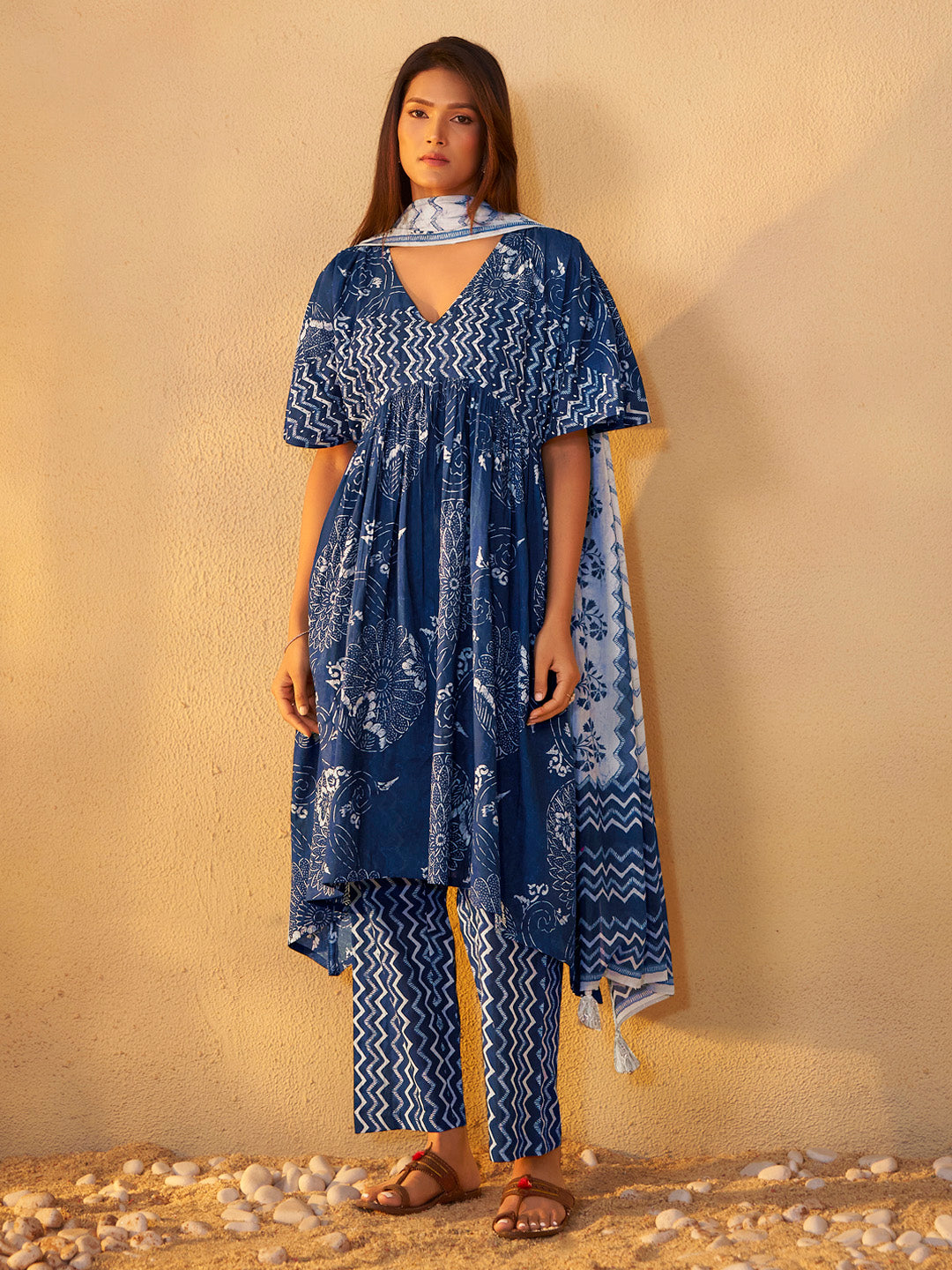 Indigo Vanya Pure Cotton Kurta Set