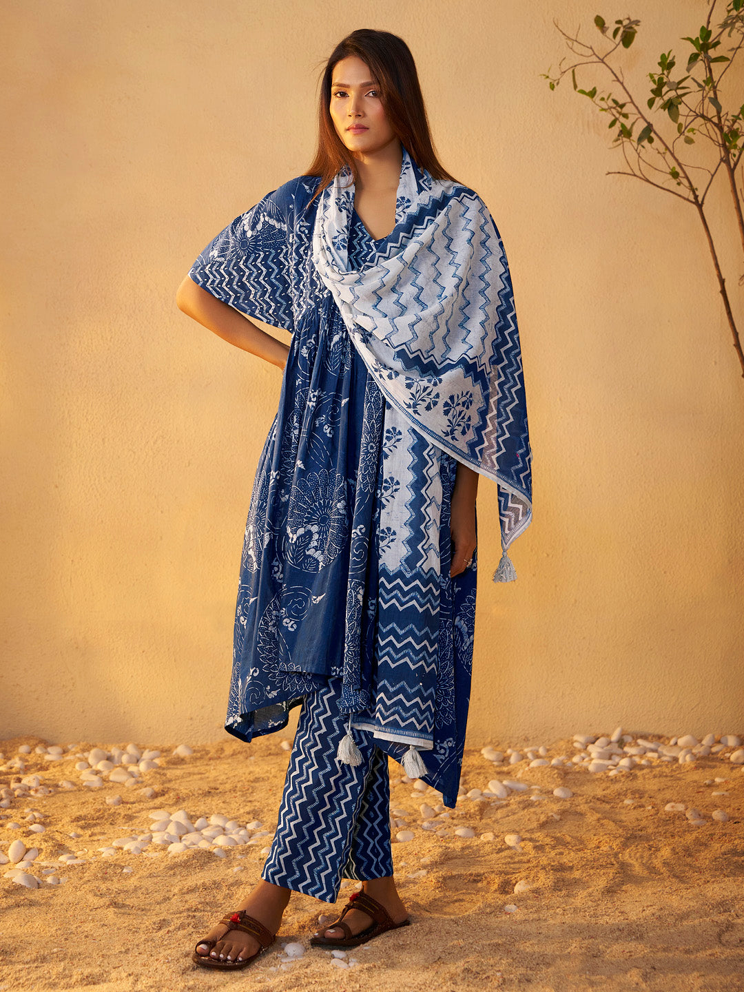 Indigo Vanya Pure Cotton Kurta Set