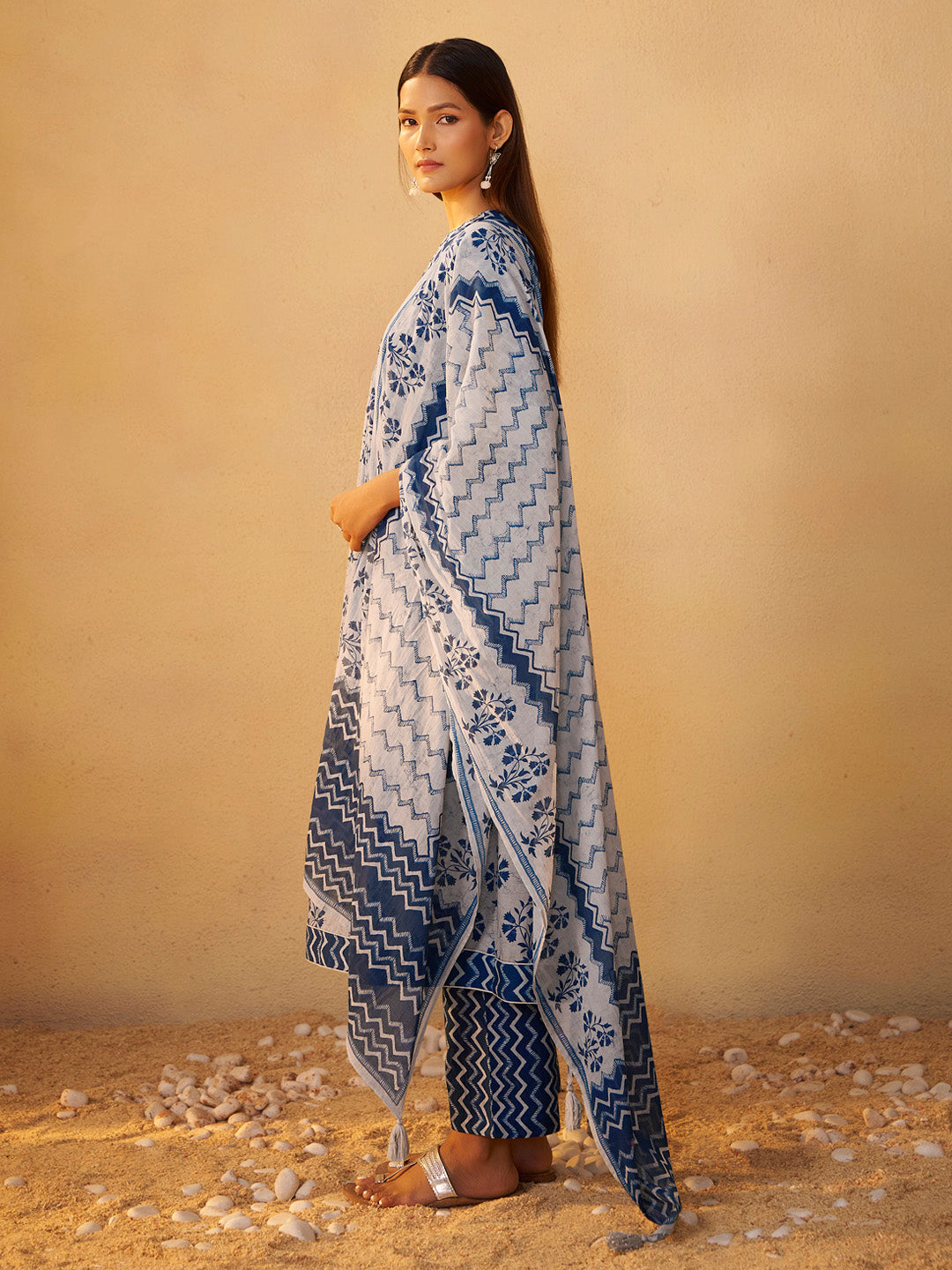 Aarunya Pure Cotton Anarkali Kurta Set