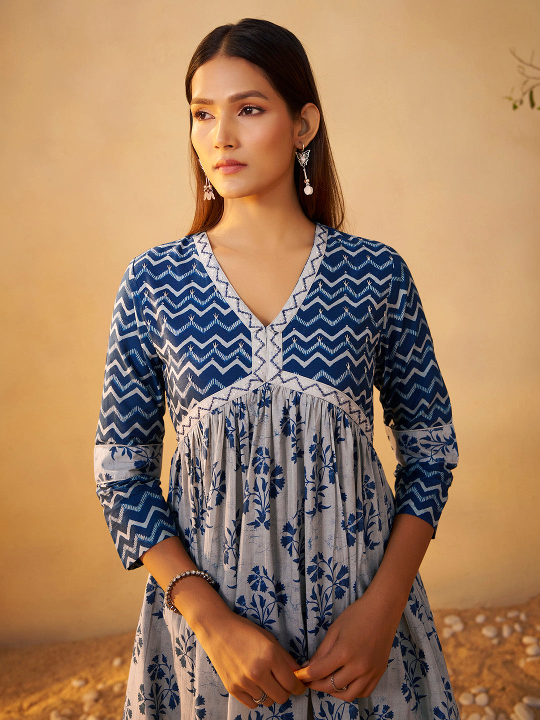 Aarunya Pure Cotton Anarkali Kurta Set