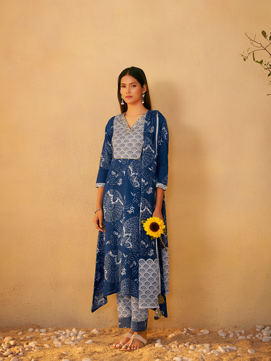 Saanvi Pure Cotton Printed Anarkali Set