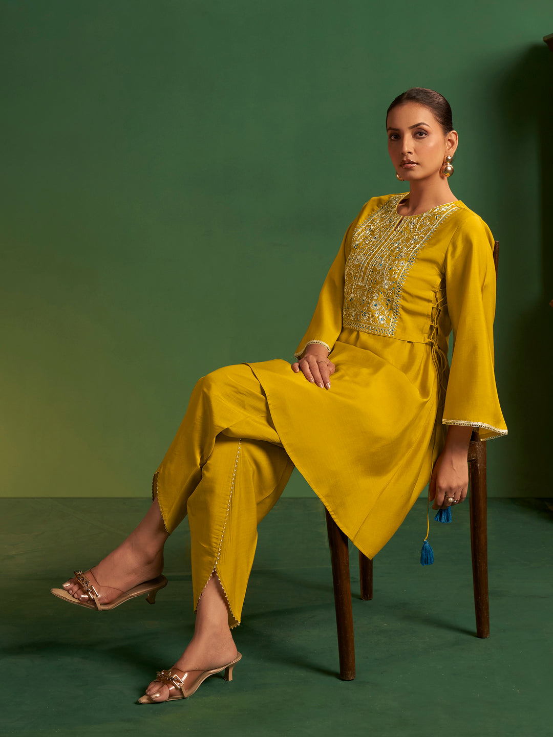 Rishma Roman Chanderi Embroidered Co-ord Set