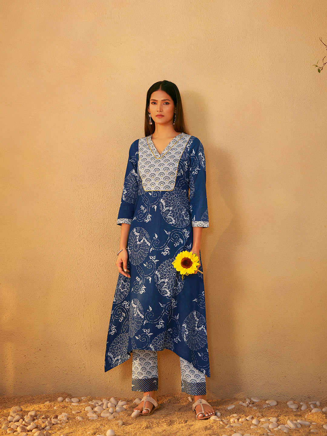 Saanvi Pure Cotton Printed Anarkali Set