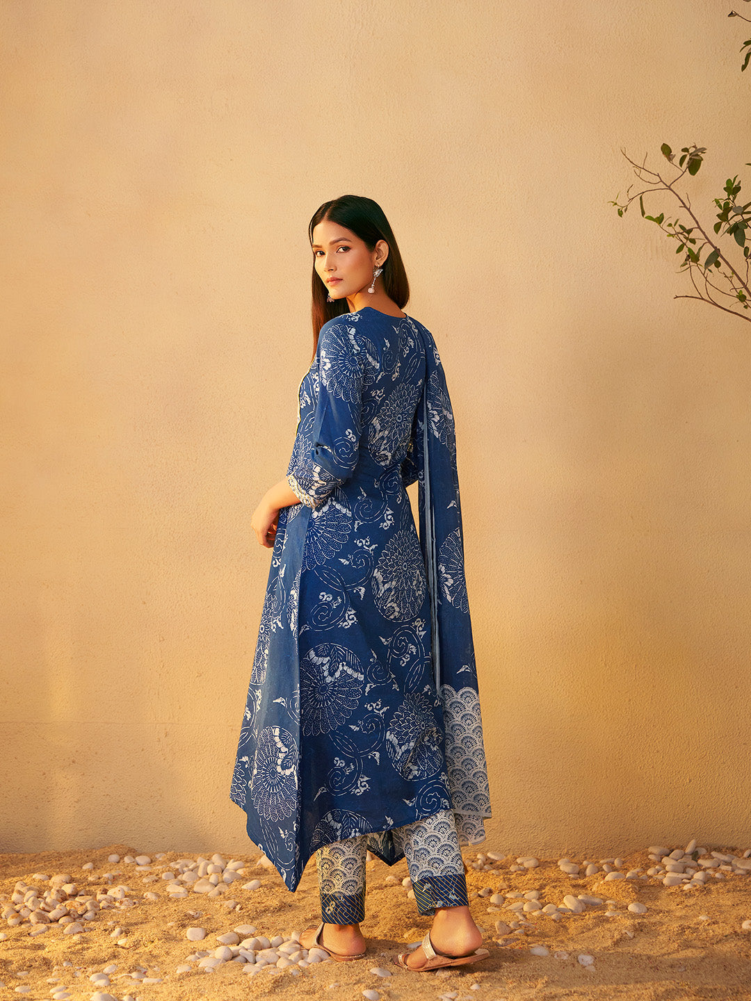 Saanvi Pure Cotton Printed Anarkali Set