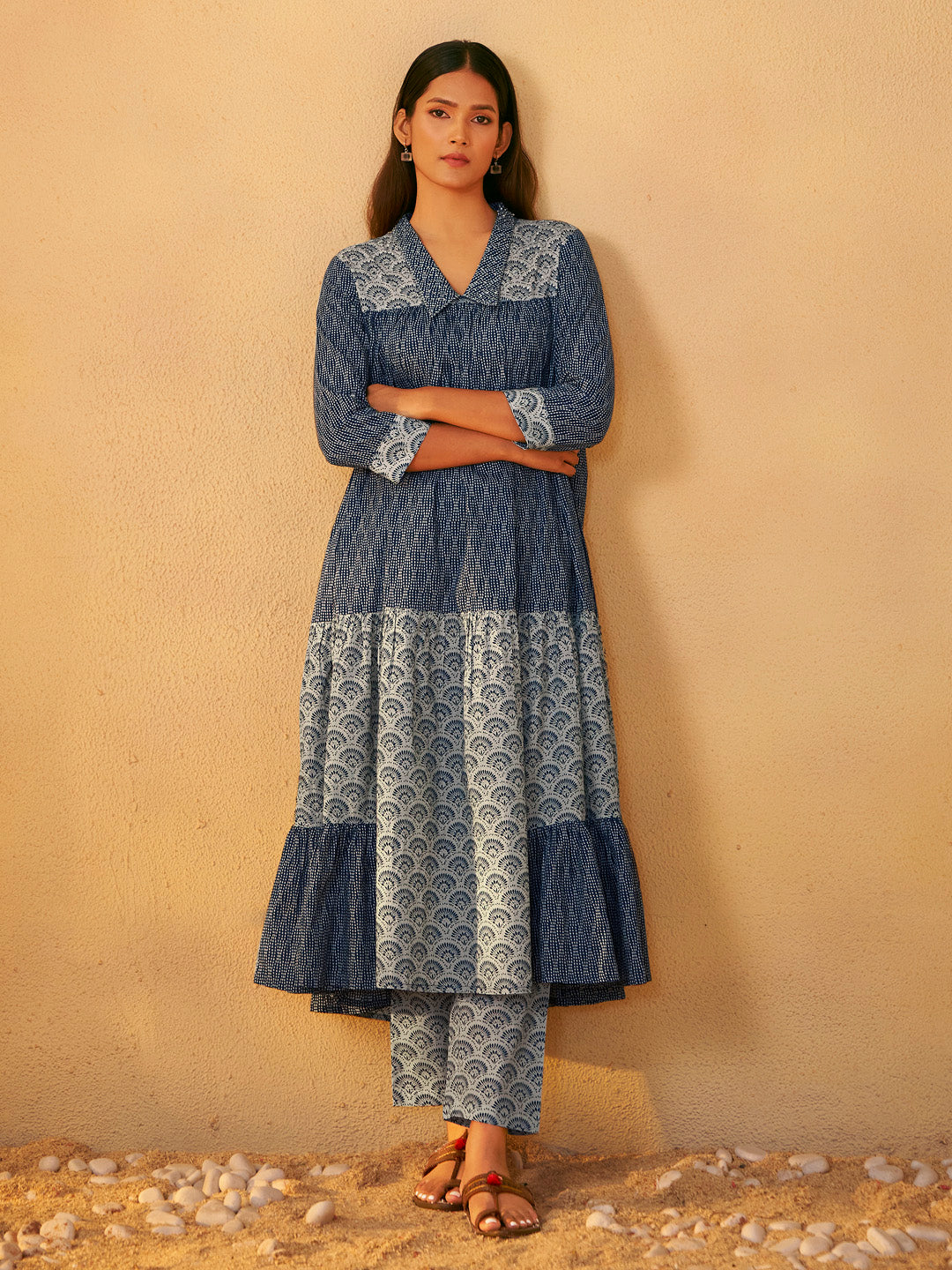 Taruvi Pure Cotton Anarkali Kurta Set
