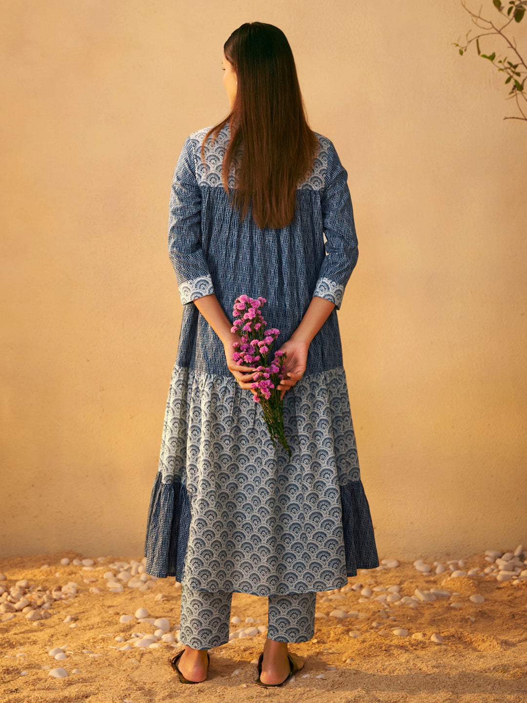 Taruvi Pure Cotton Anarkali Kurta Set