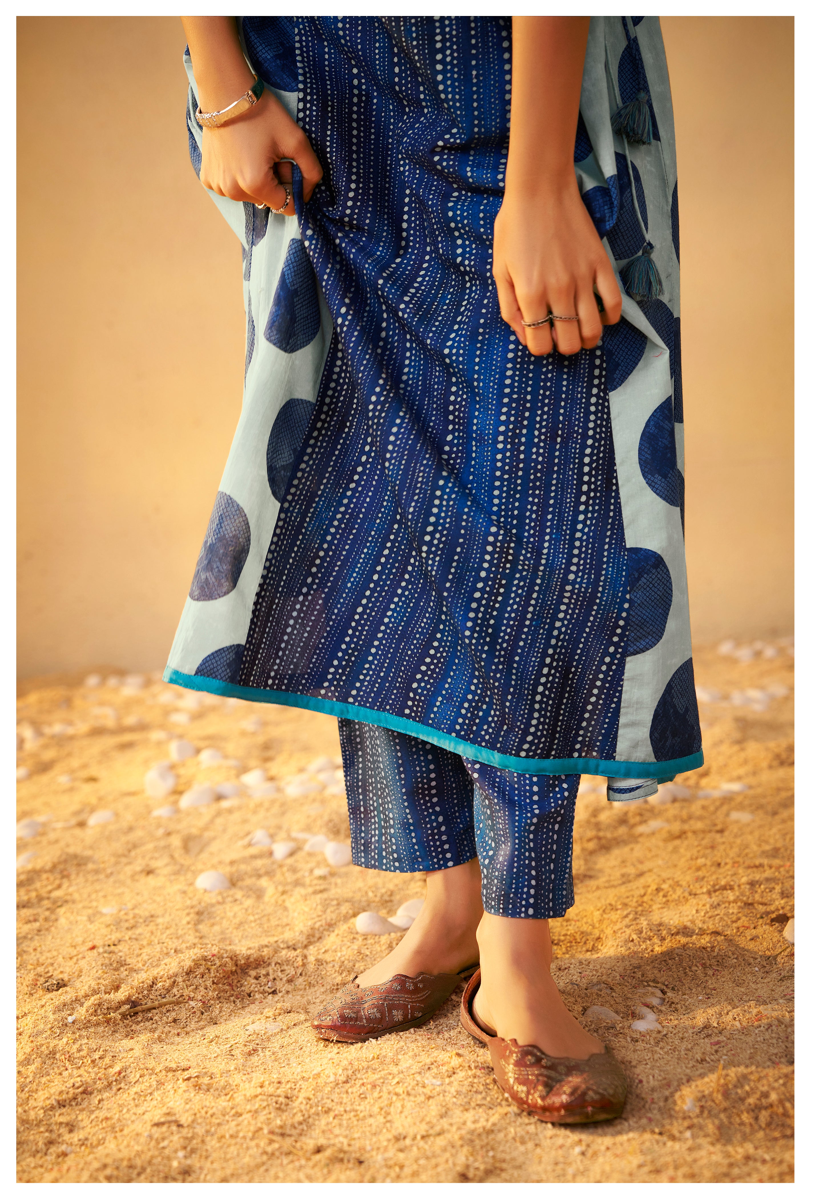 Ishira Pure Cotton Printed Anarkali Set