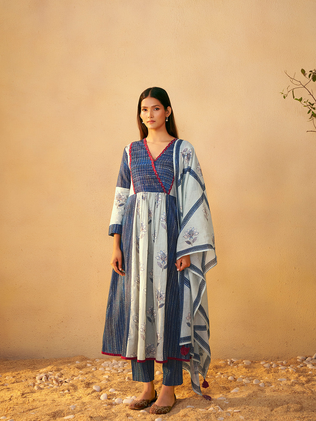 Devina Pure Cotton Printed Anarkali Set