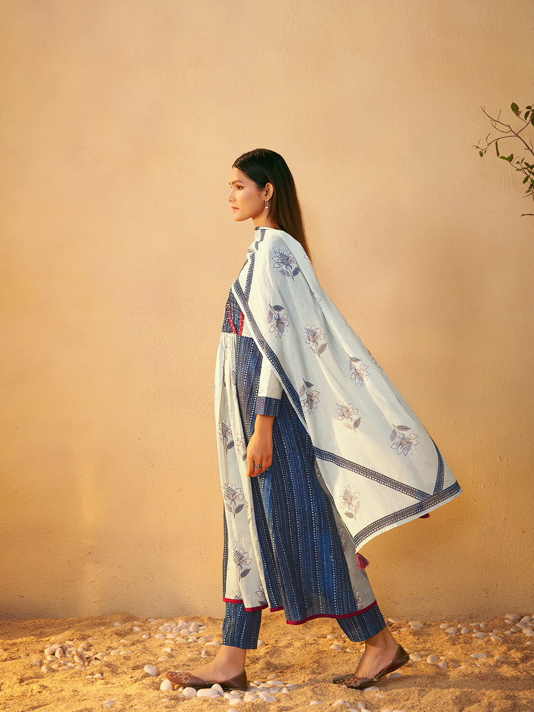 Devina Pure Cotton Printed Anarkali Set