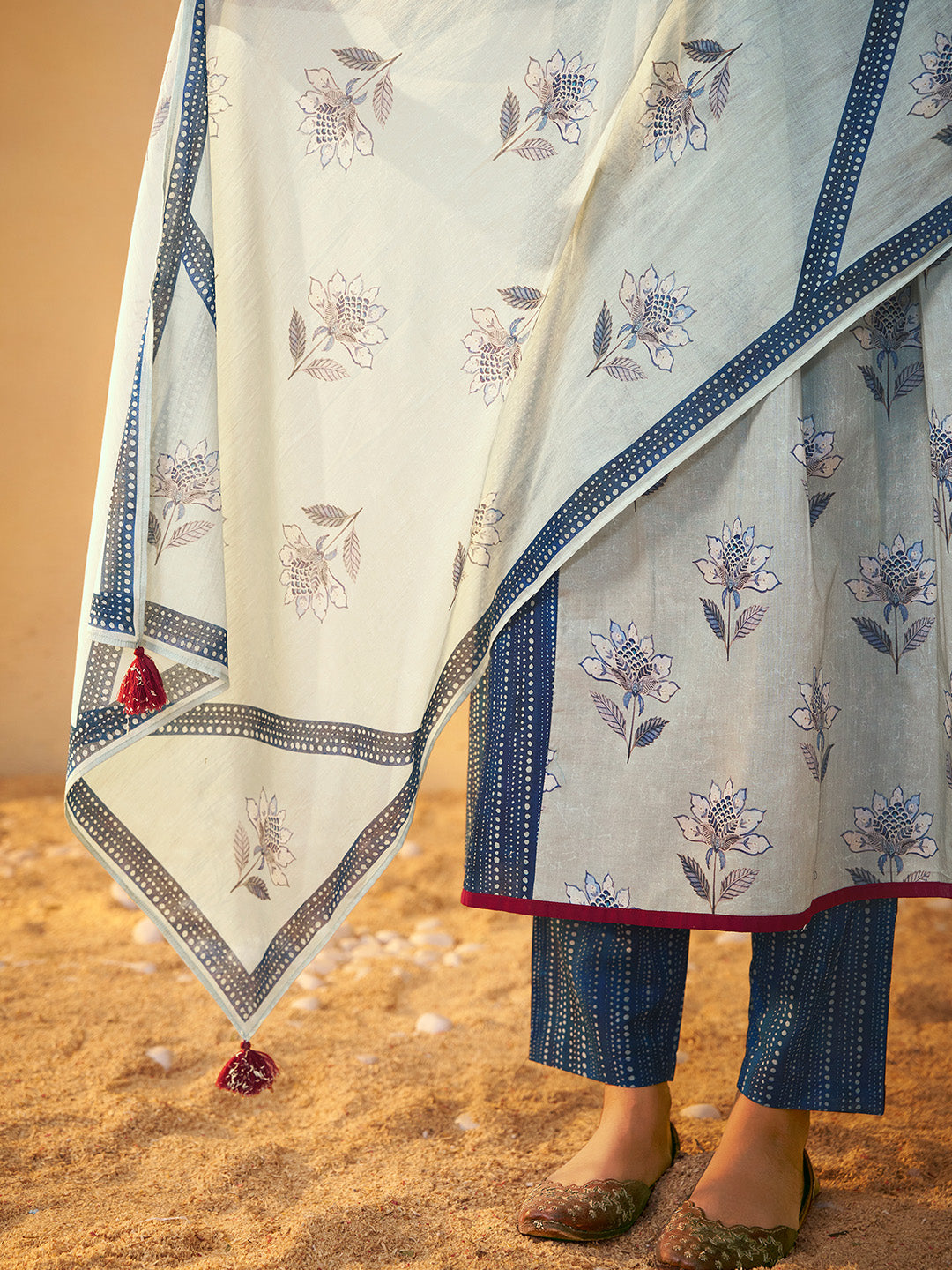 Devina Pure Cotton Printed Anarkali Set