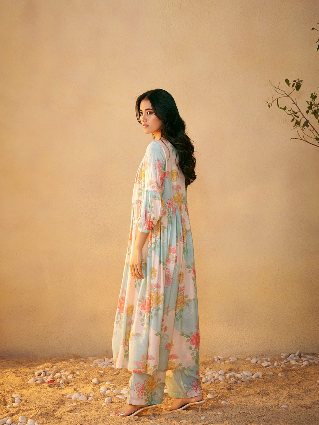 Aavira Muslin Printed Shrug Co-ord Set