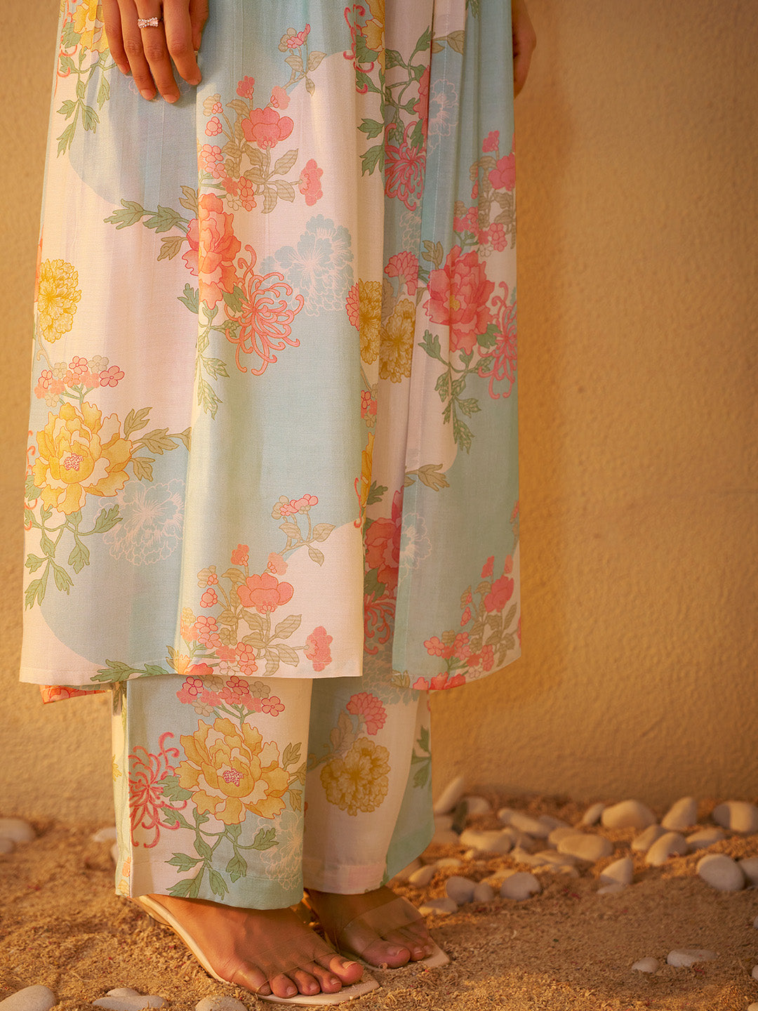 Aavira Muslin Printed Shrug Co-ord Set