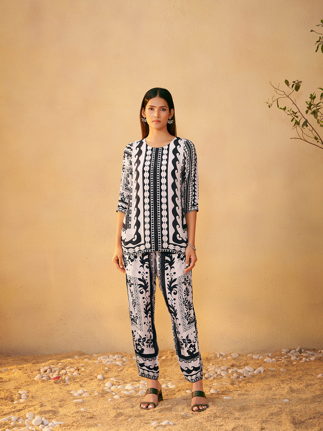 Tanishka Natural Crepe Printed Co-ord Set