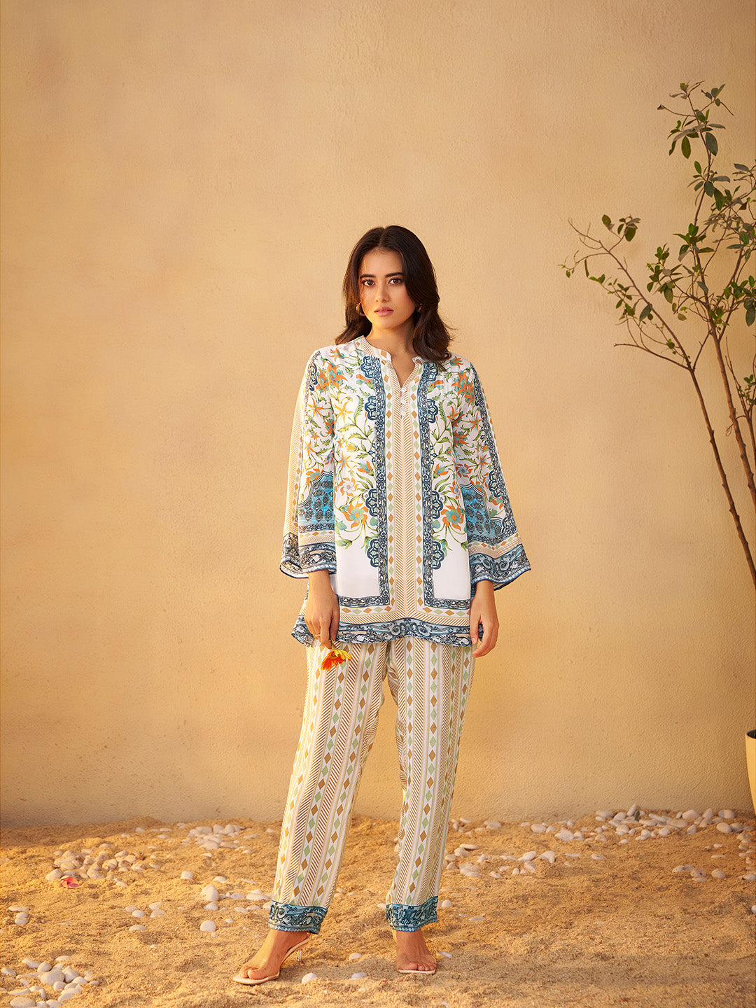 Sharini Natural Crepe Printed Co-ord Set