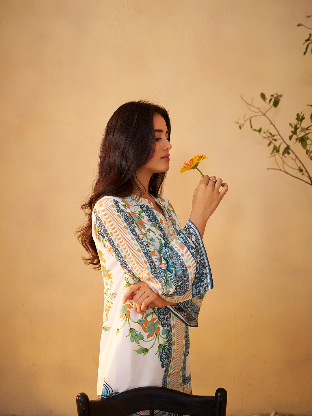 Sharini Natural Crepe Printed Co-ord Set