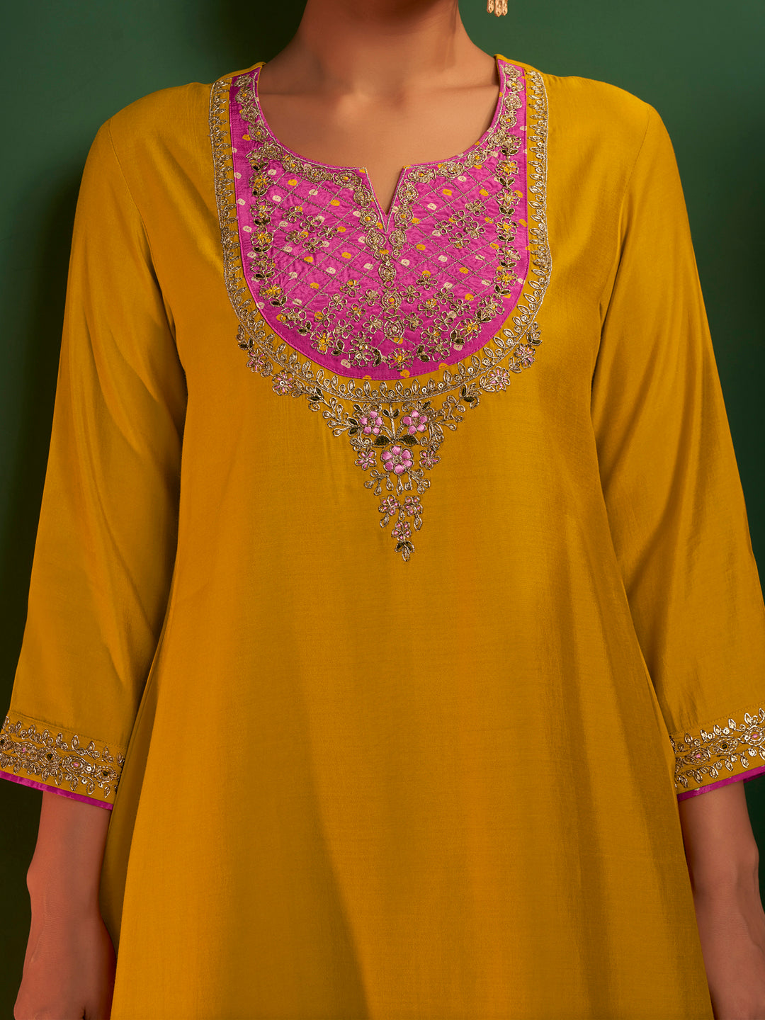 Teja Roman Chanderi Dual-Tone Festive Set