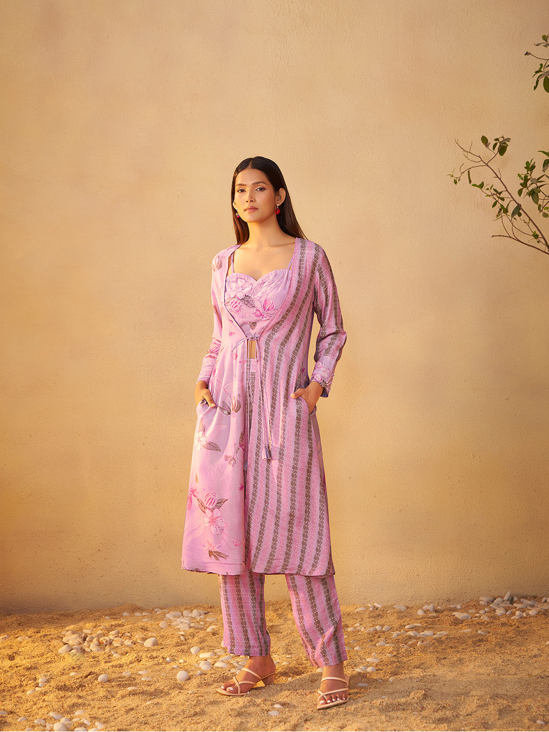 Arnika Muslin Printed Shrug Co-ord Set