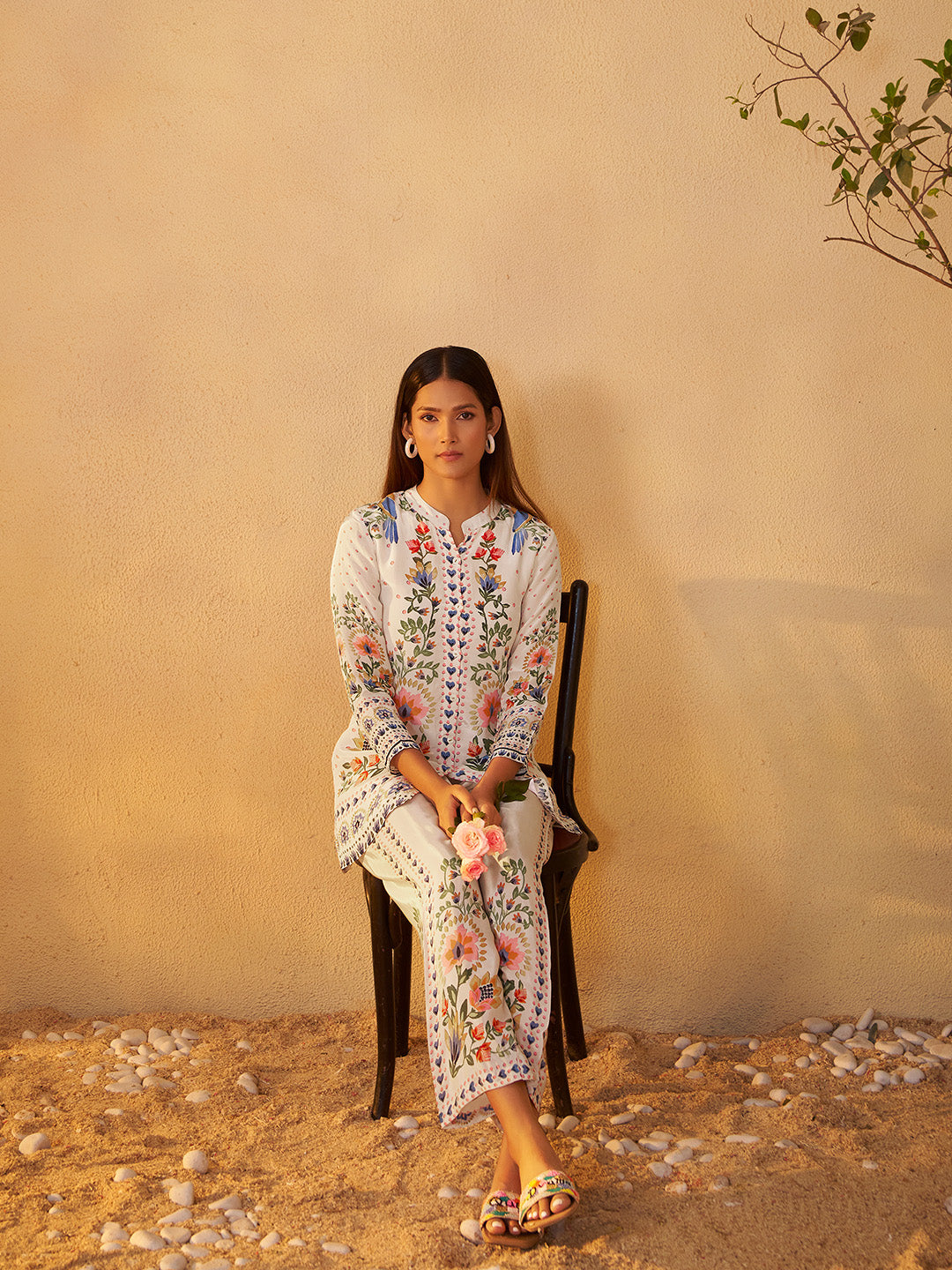 Iravati Natural Crepe Printed Co-ord Set