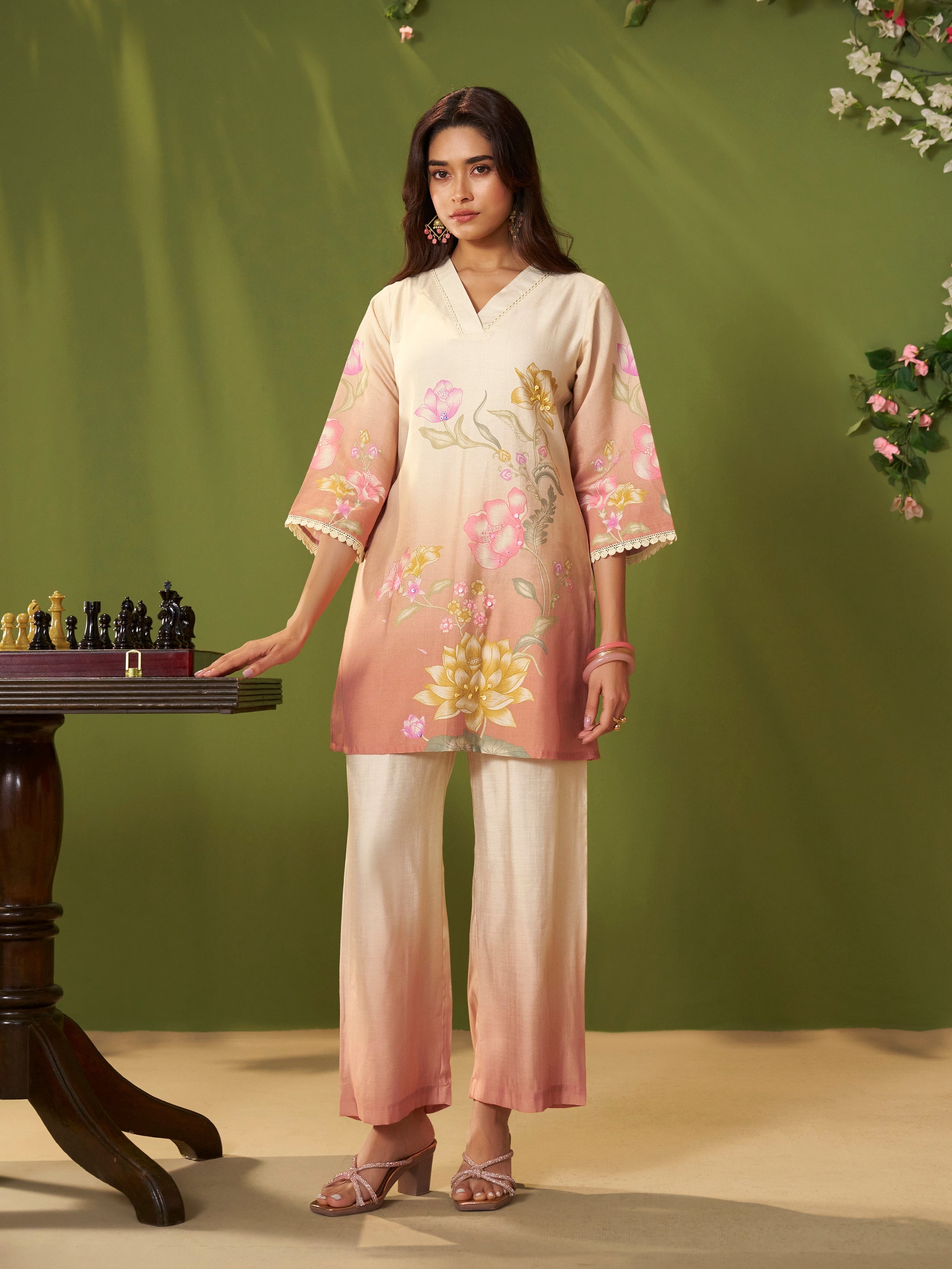 Mehak Pink Vatican Silk Co-ord Set