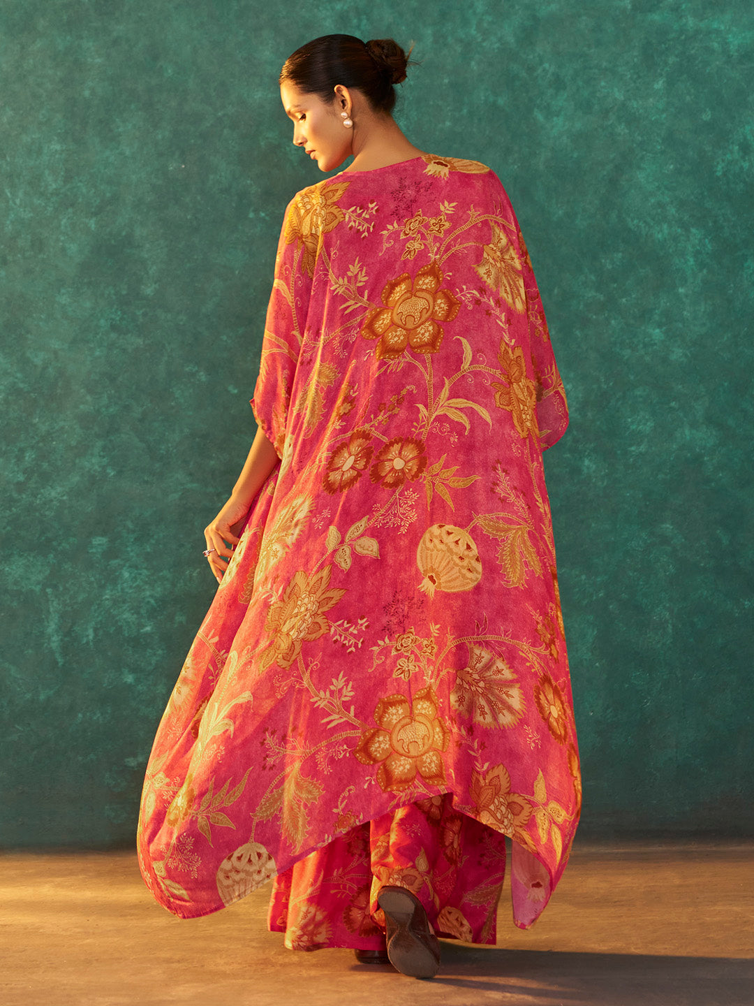 Kanira Muslin Printed Shrug Sharara Set