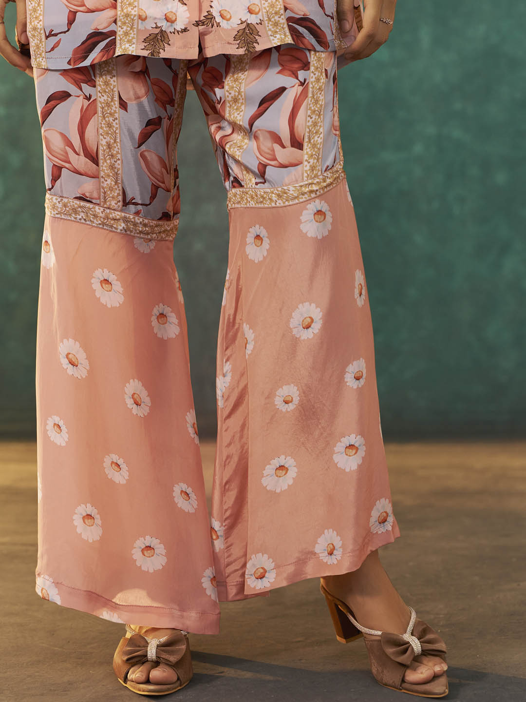 Pranaya Natural Crepe Collar Co-ord Set