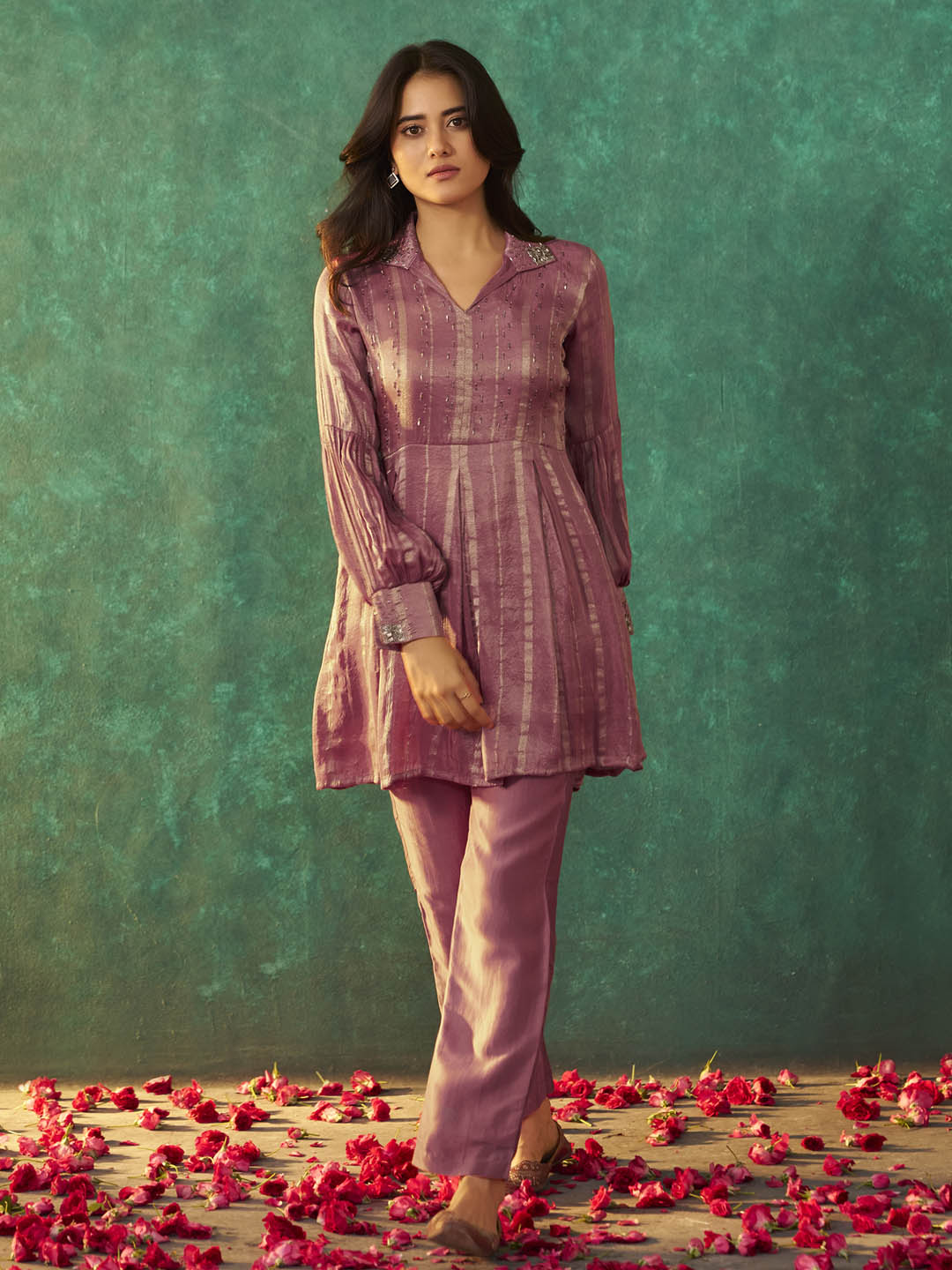 Gulvira Viscose Russian Jacquard Co-ord Set