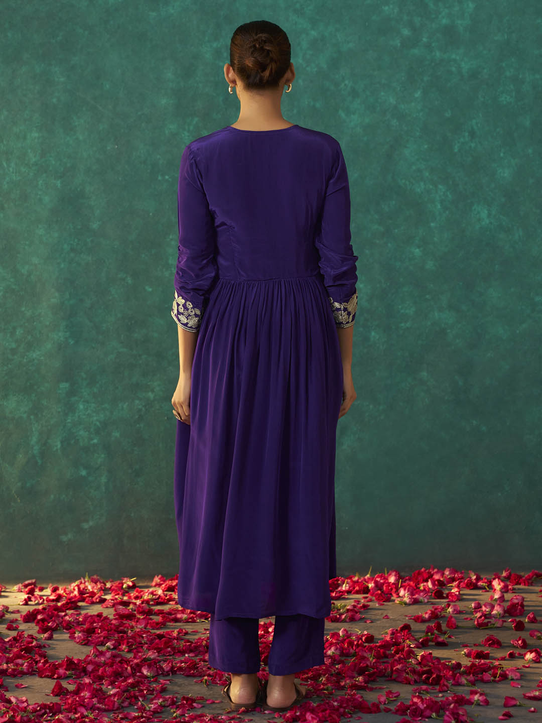 Rajnitha Natural Crepe Anarkali Kurta Set