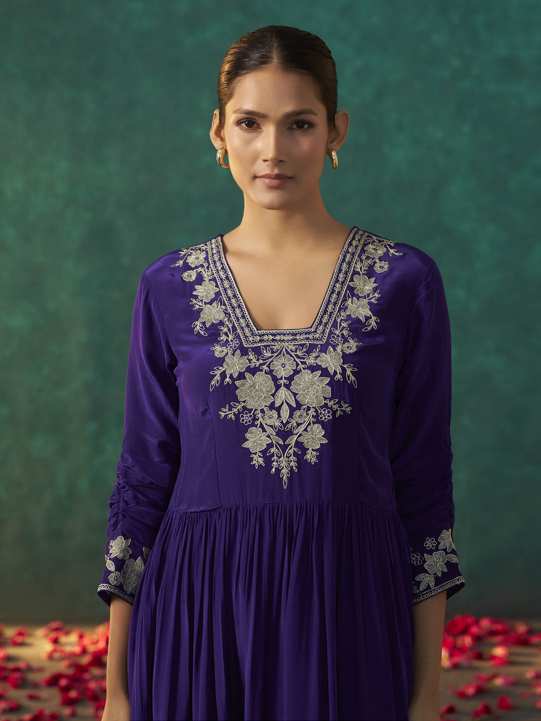 Rajnitha Natural Crepe Anarkali Kurta Set