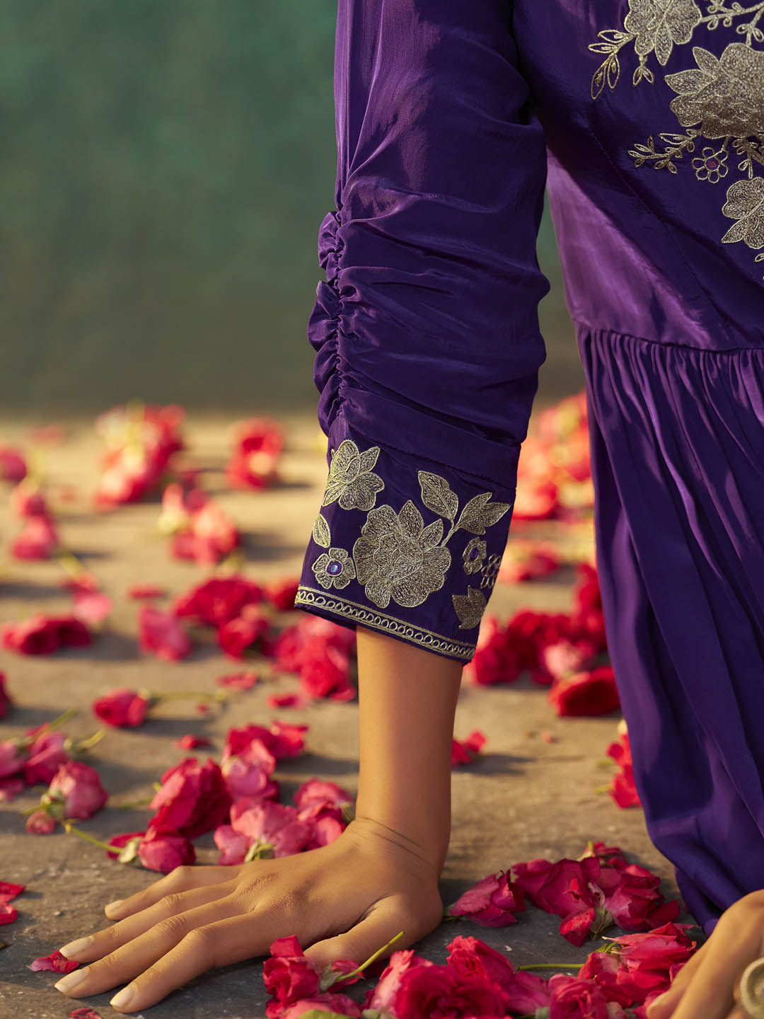 Rajnitha Natural Crepe Anarkali Kurta Set