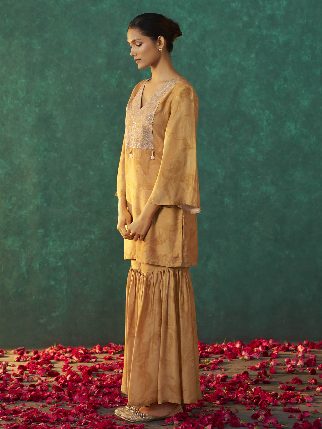 Kanika Viscose Muslin Print Sharara Set