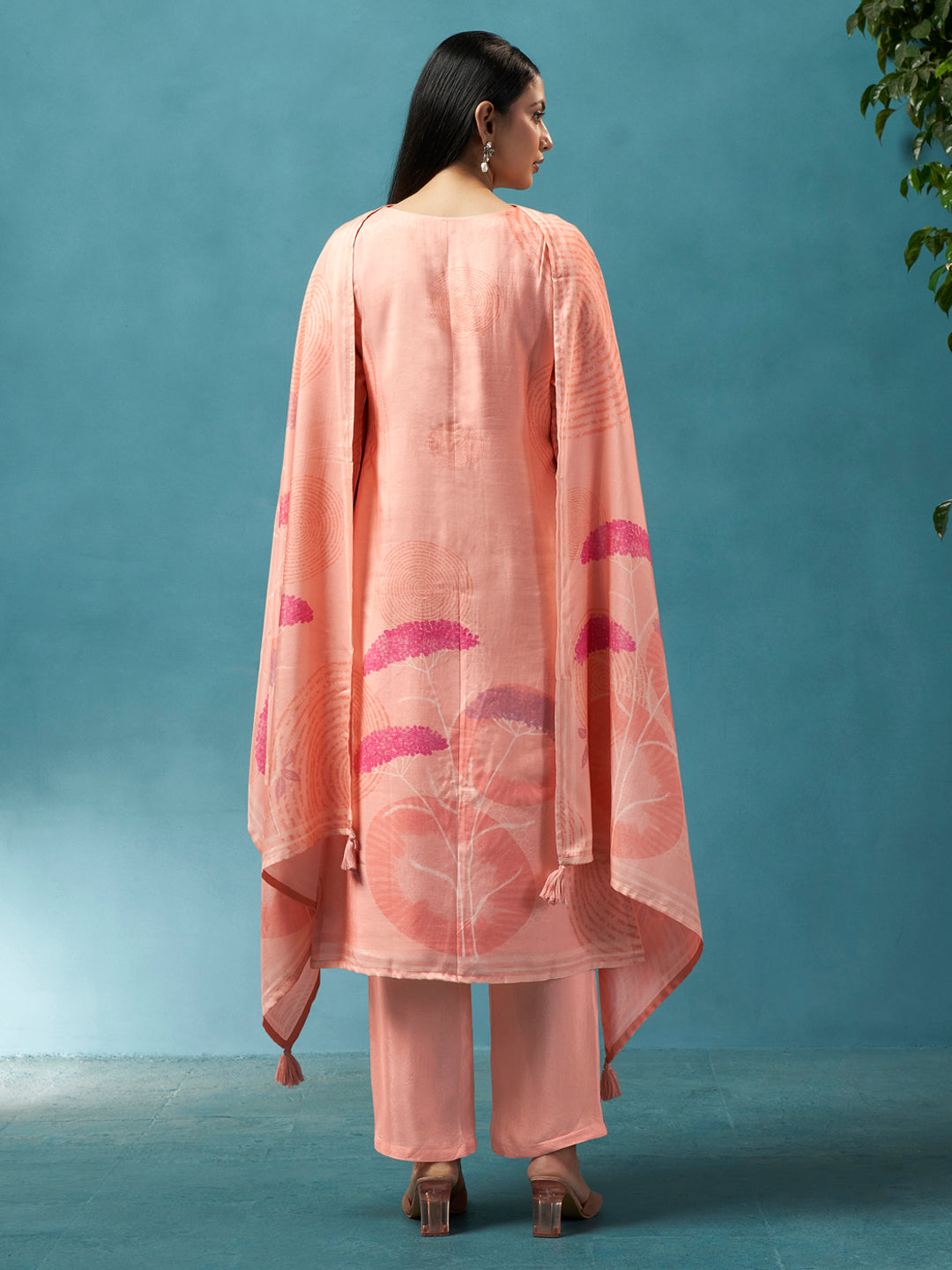 Titli Peach Muslin Suit Set