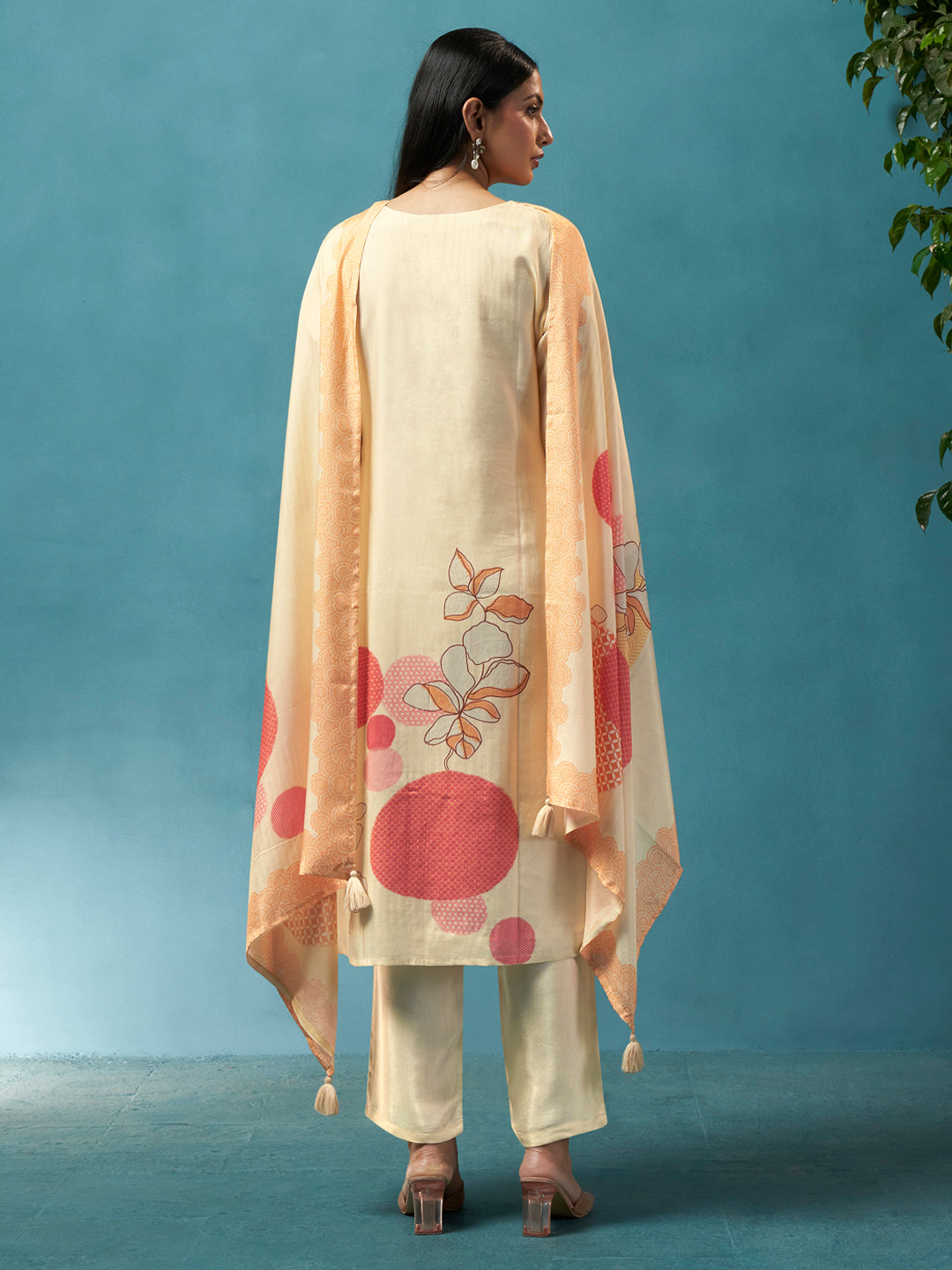 Chann Cream Muslin Suit Set