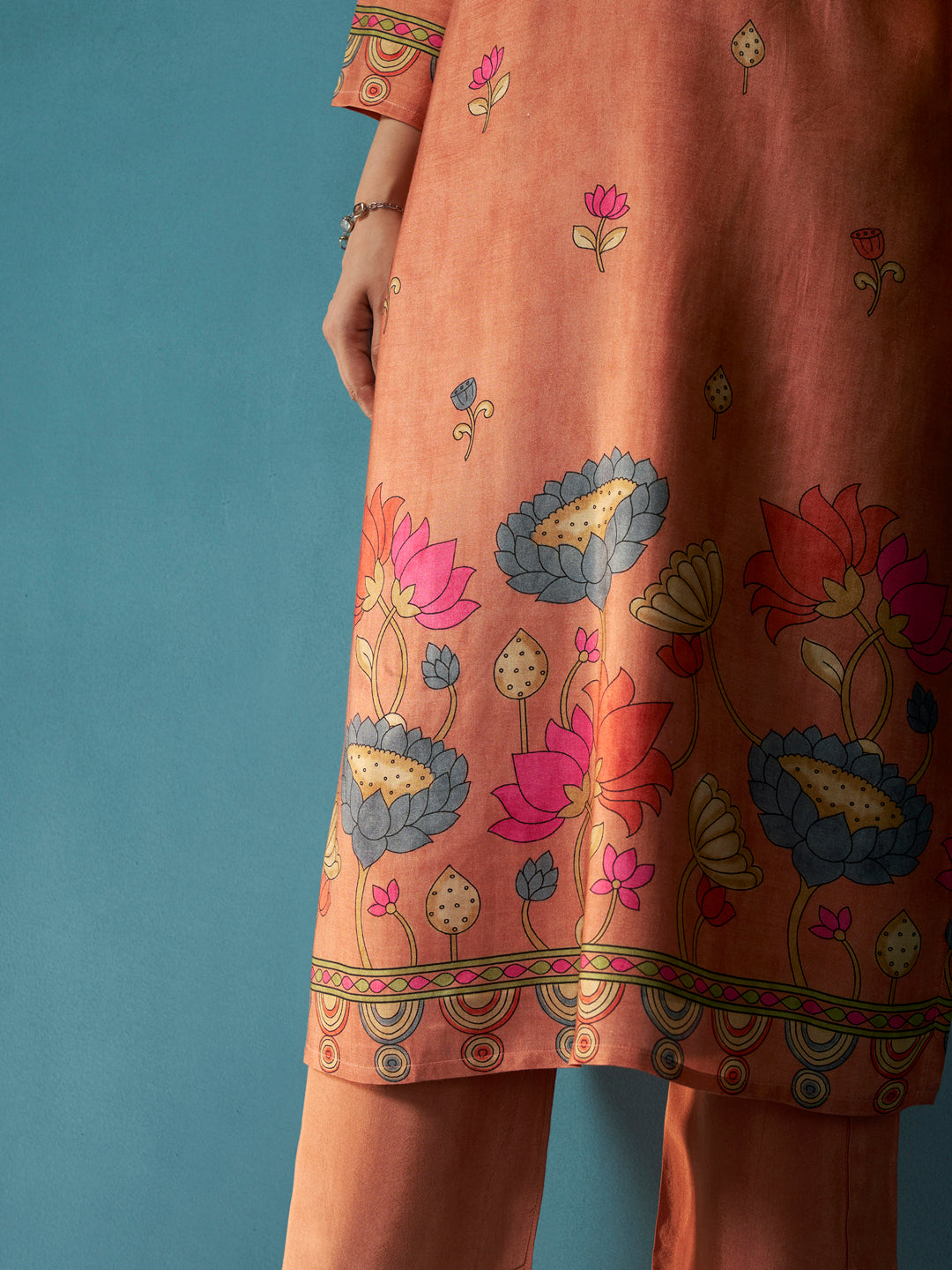 Raunaq Dusty Peach Muslin Suit Set