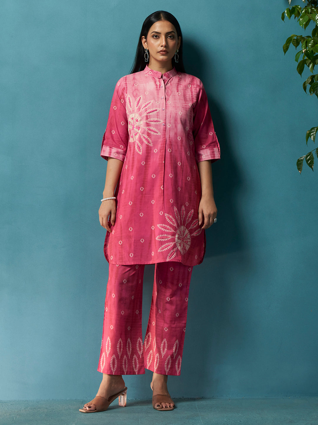 Baagi Pink Cotton Cambric Co-Ord Set