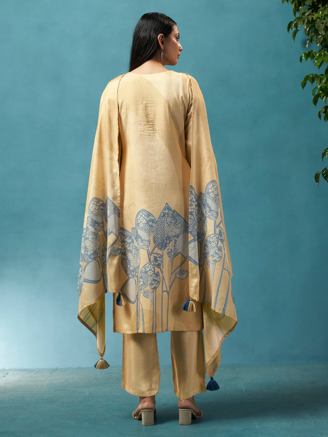 Chameli Beige Muslin Suit Set