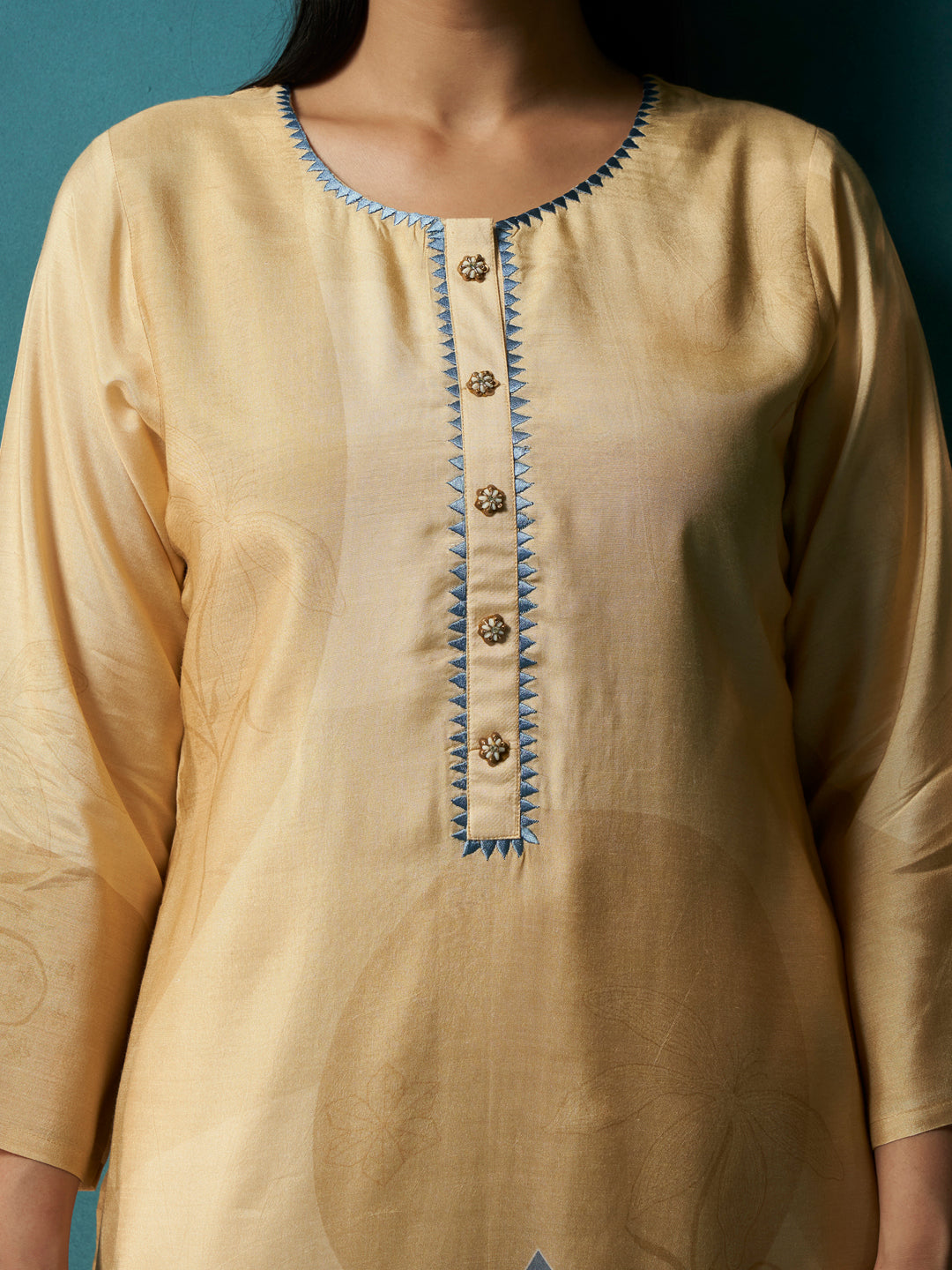 Chameli Beige Muslin Suit Set
