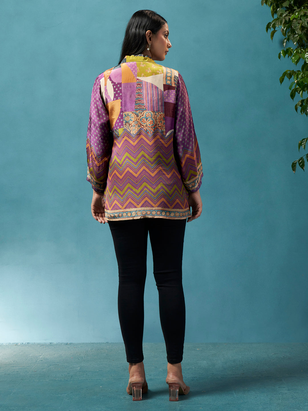Iris Multicolor Crepe Printed Shirt