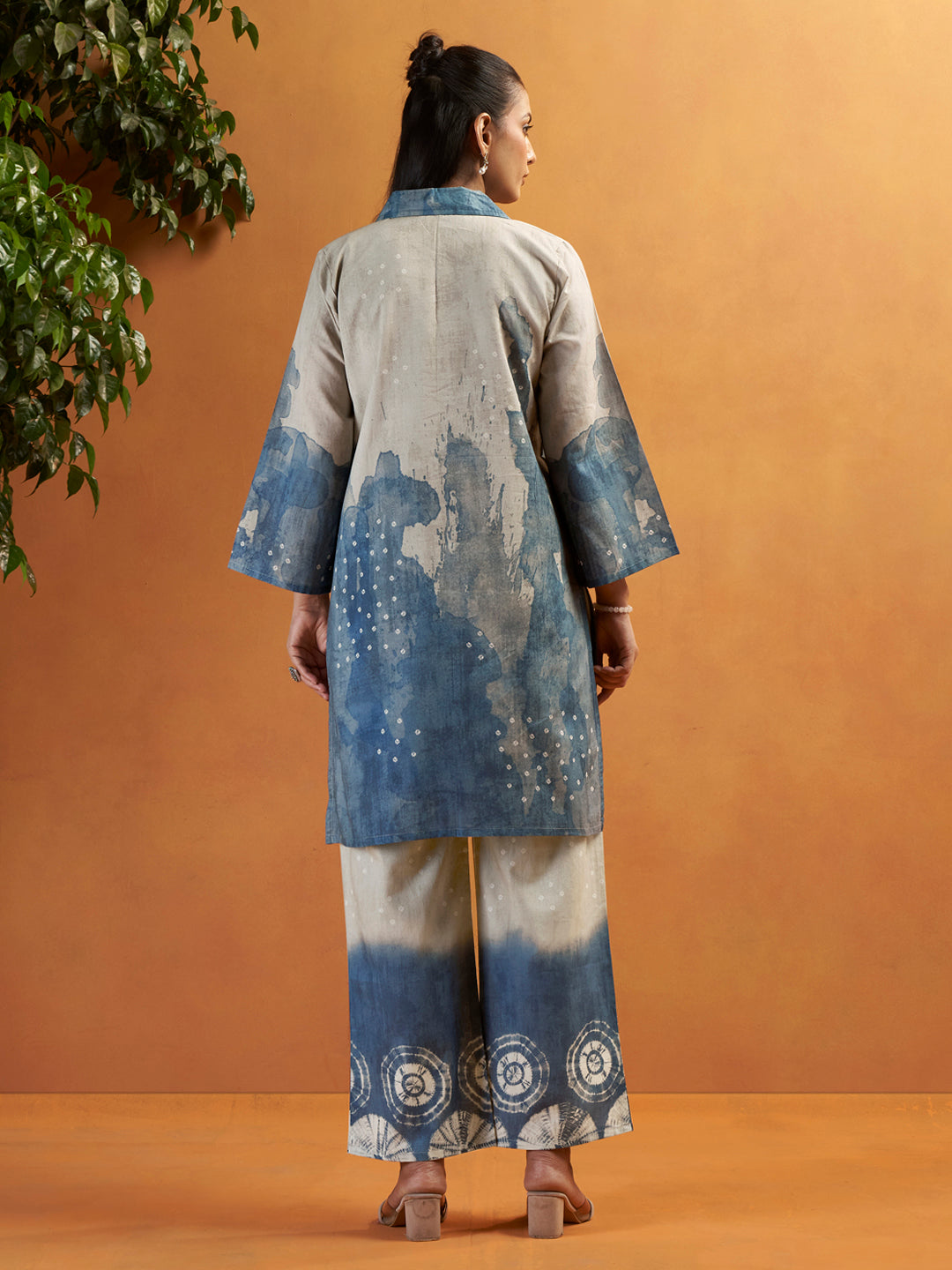 Jhilmil Blue Cotton Cambric Co-Ord Set
