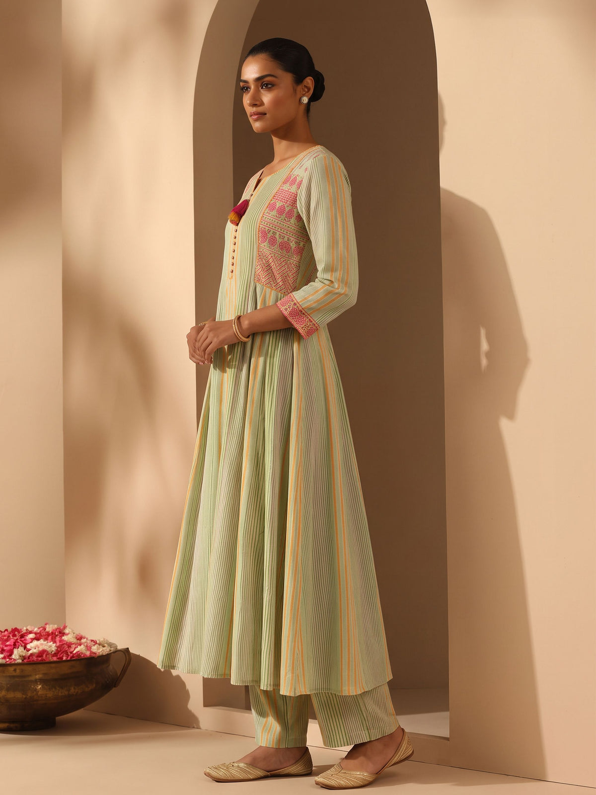 Ahalya Pastel Modal Muslin Kurta Pant Set