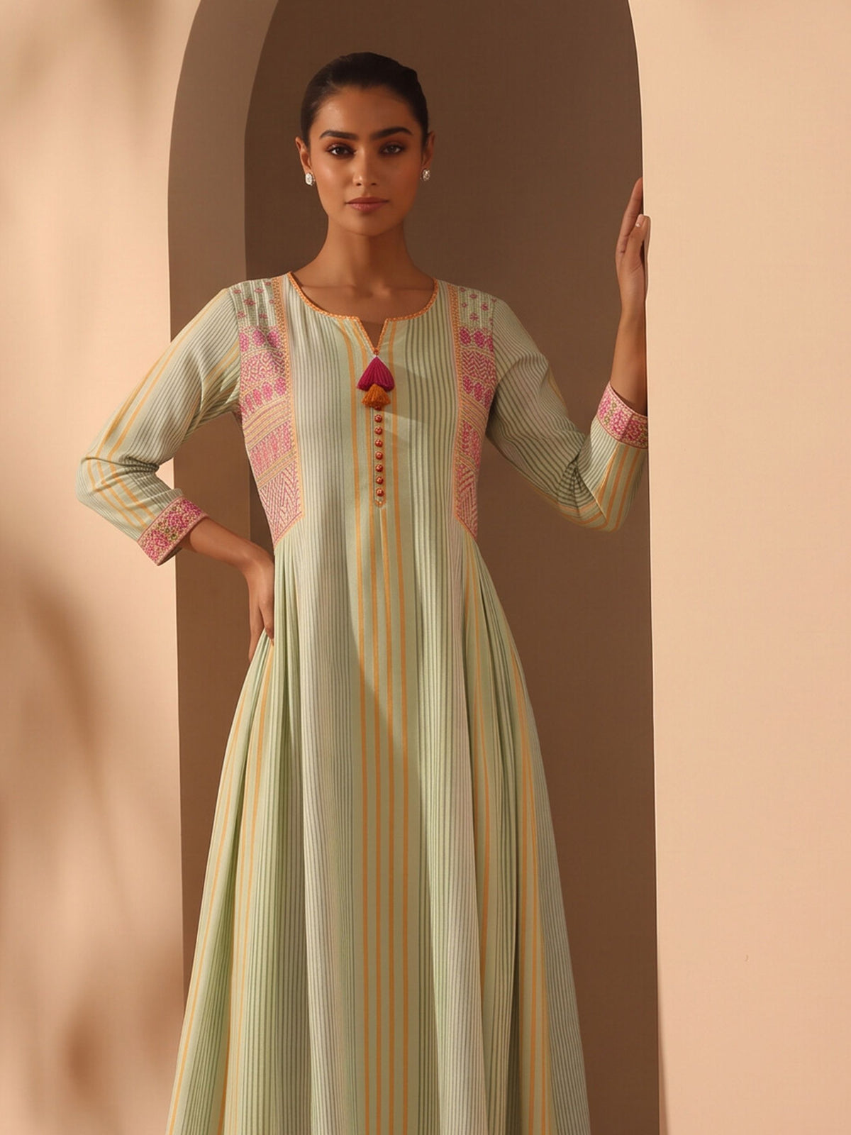 Ahalya Pastel Modal Muslin Kurta Pant Set