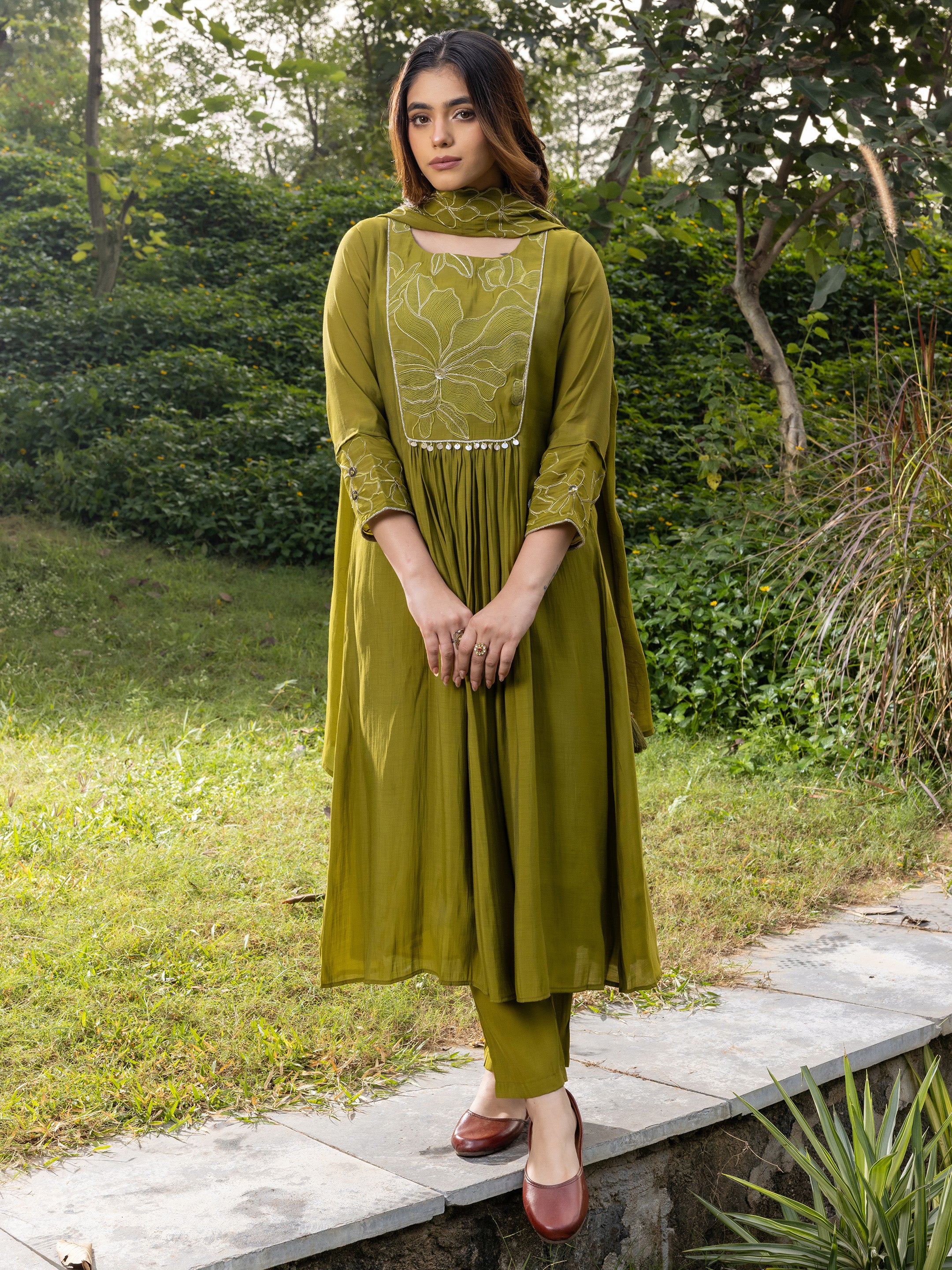 Sadhana Mul Chanderi Festive Suit Set