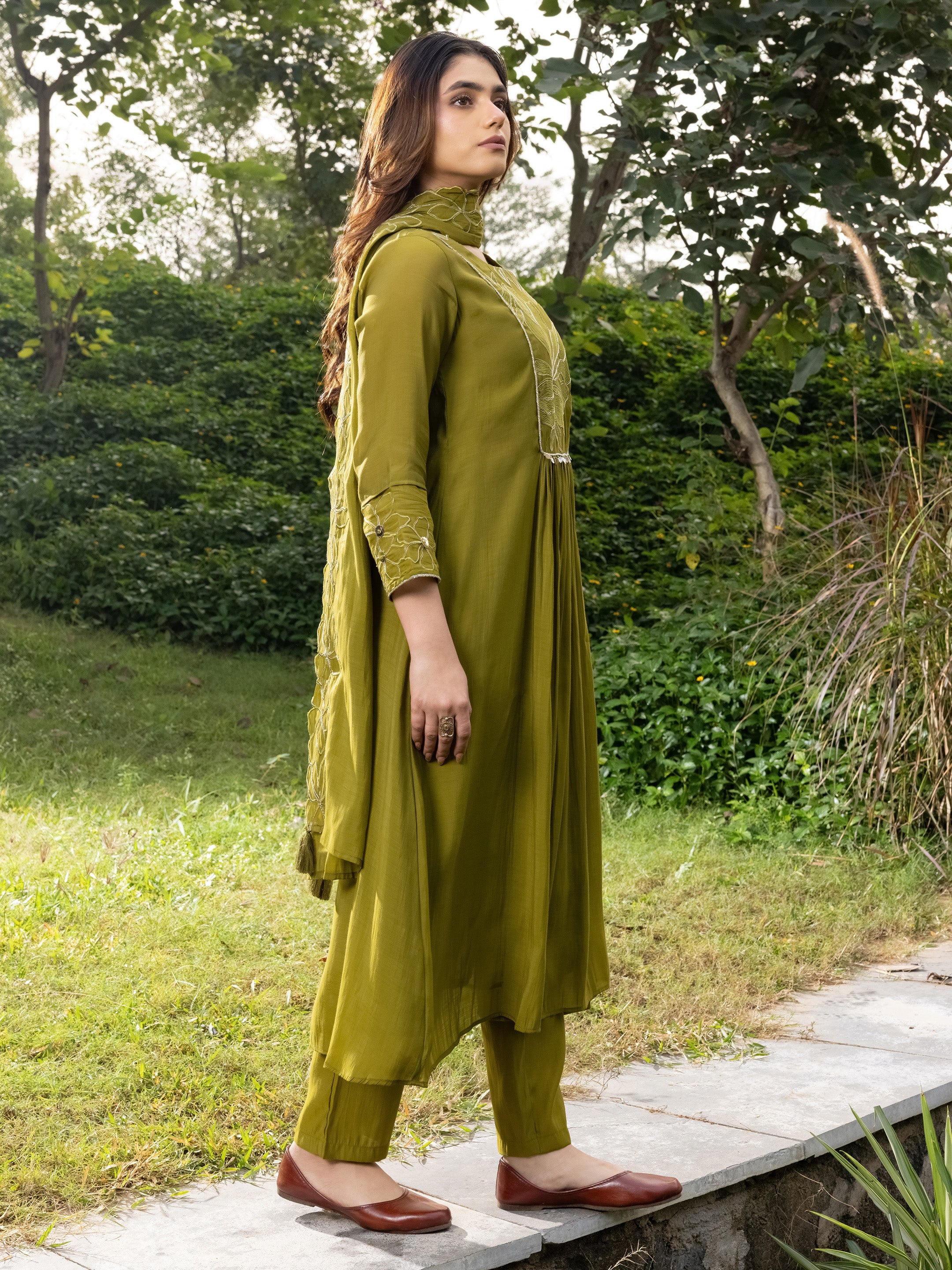 Sadhana Mul Chanderi Festive Suit Set