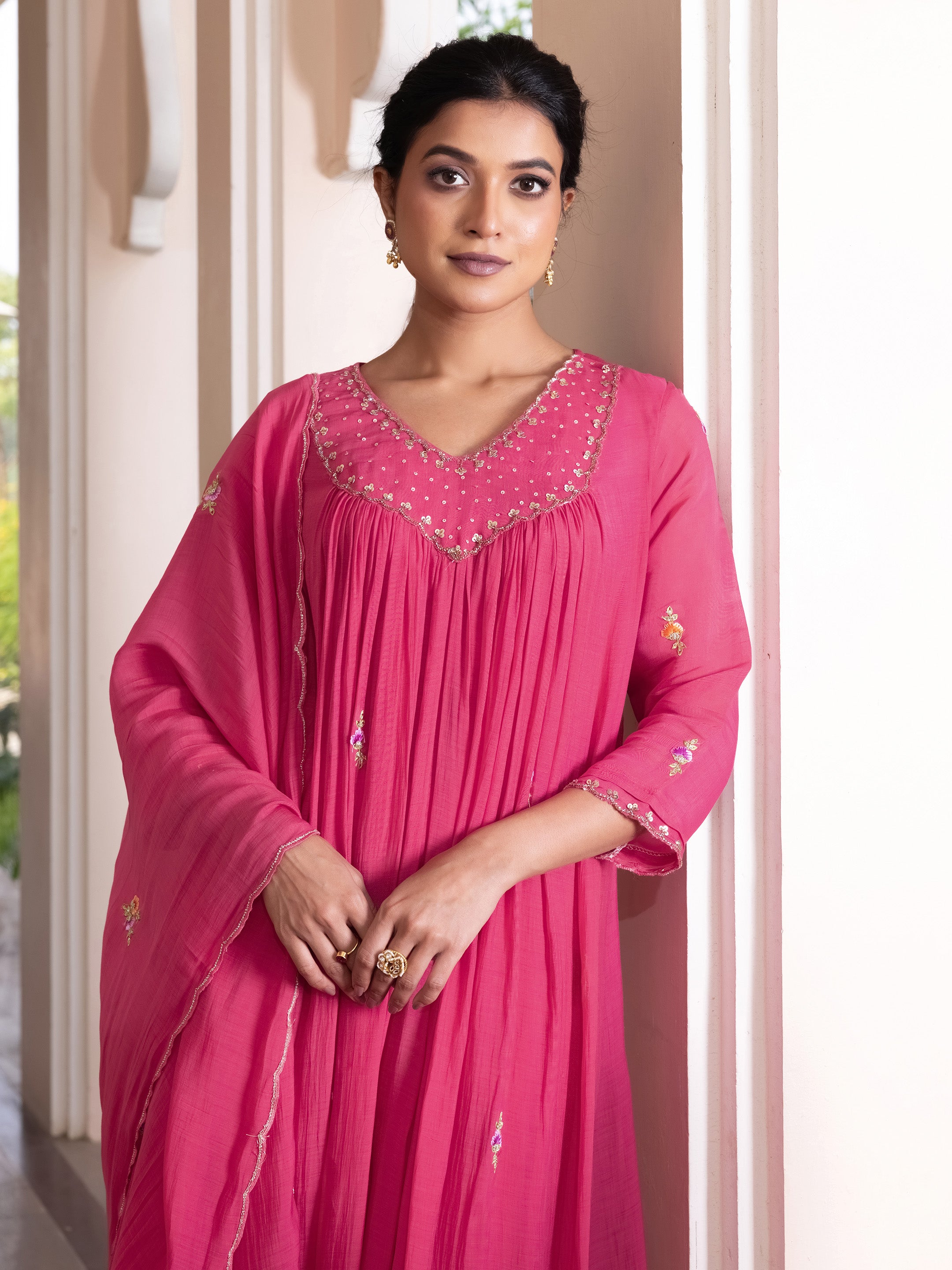 Jeevika Mul Chanderi Festive Suit Set