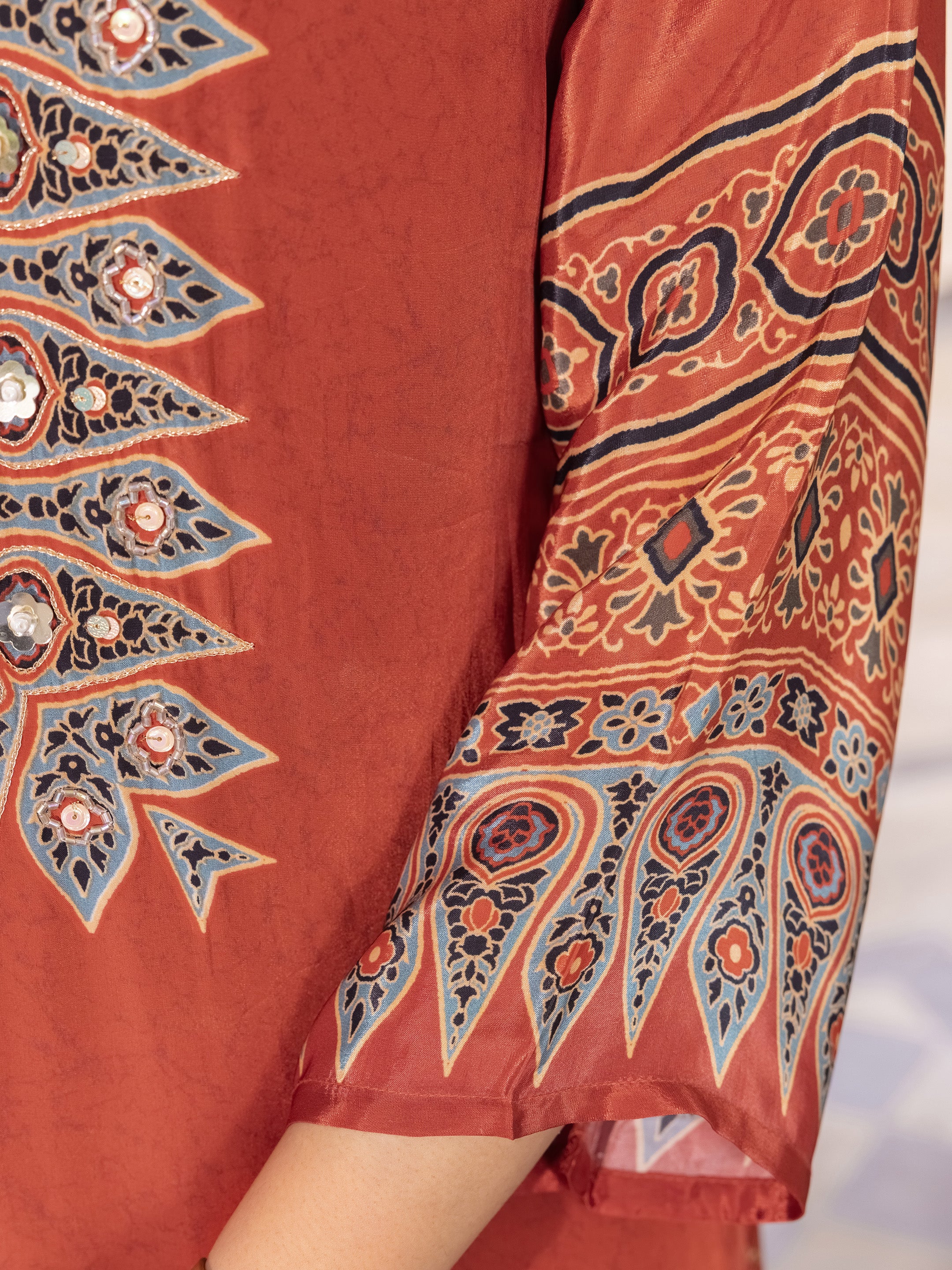 Ira Natural Crepe Festive Suit Set