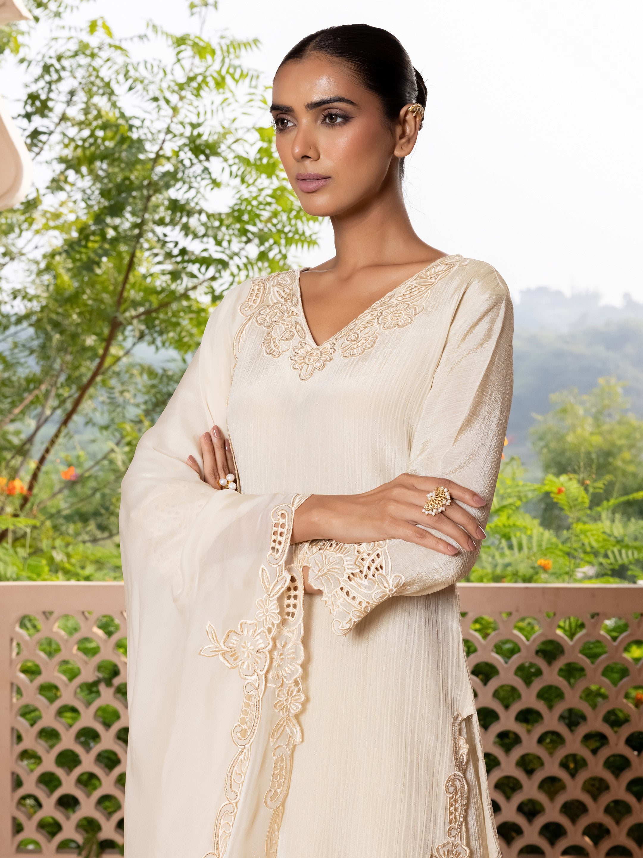 Anandi Shimmer Crush Suit Set