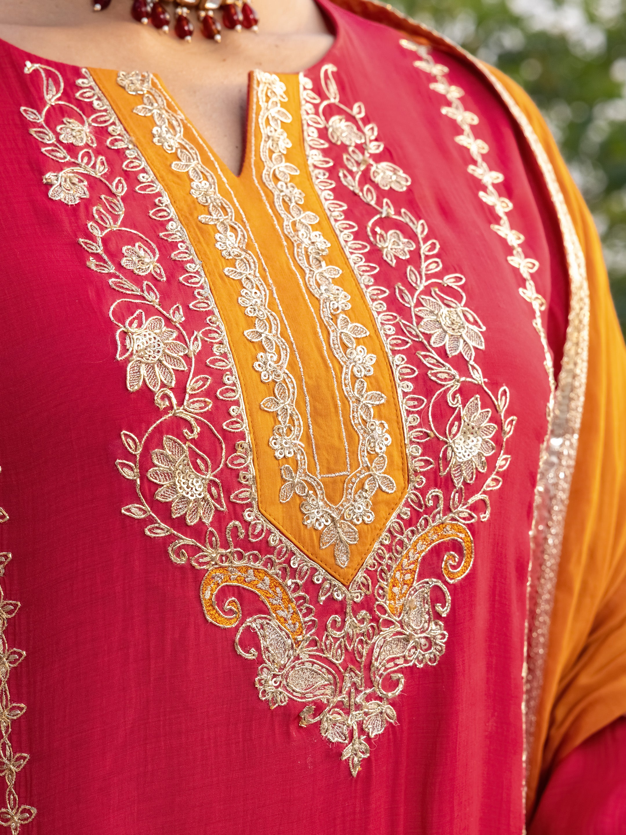 Navya Mul Chanderi Dual-Tone Salwar Set