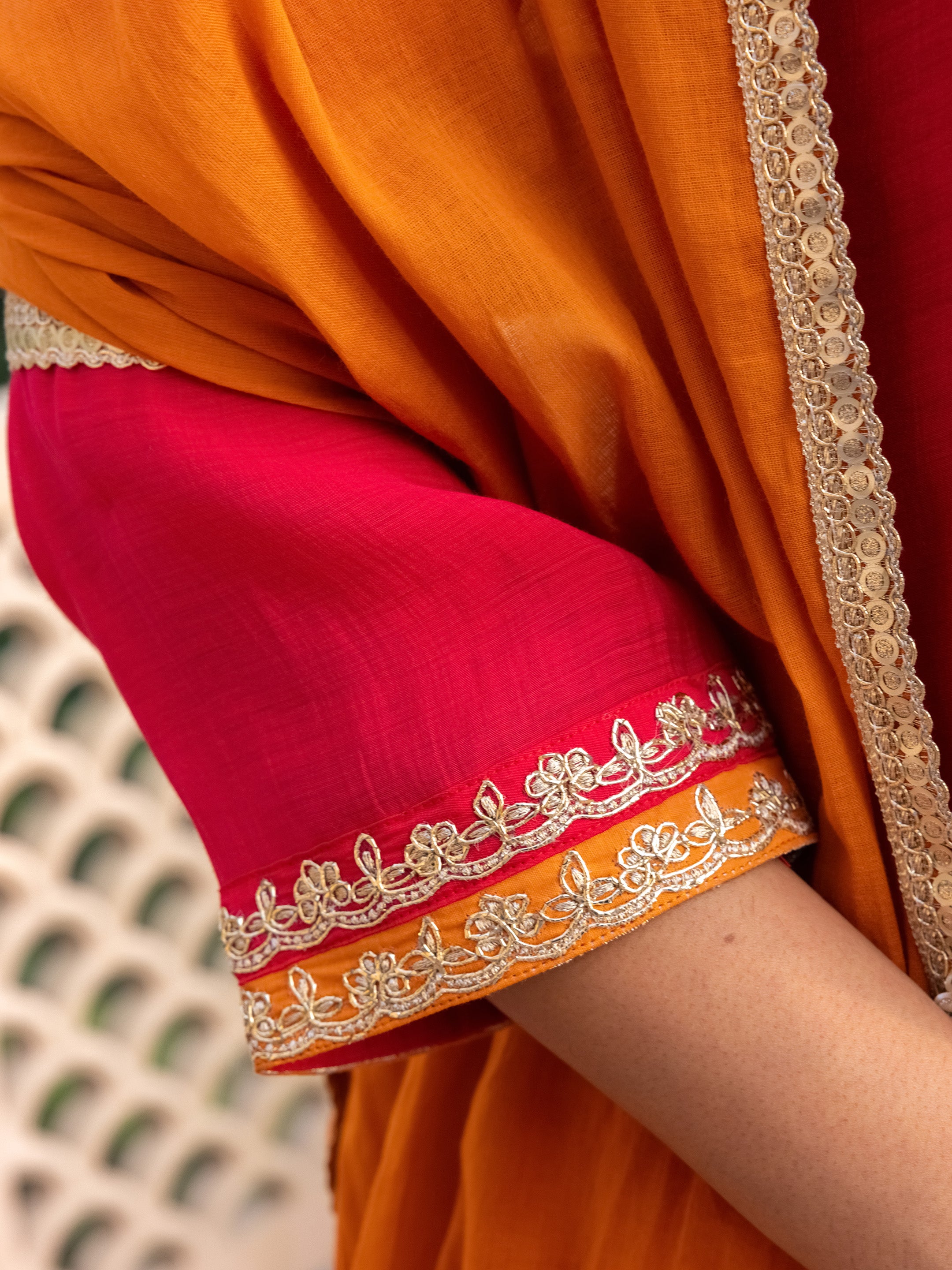 Navya Mul Chanderi Dual-Tone Salwar Set