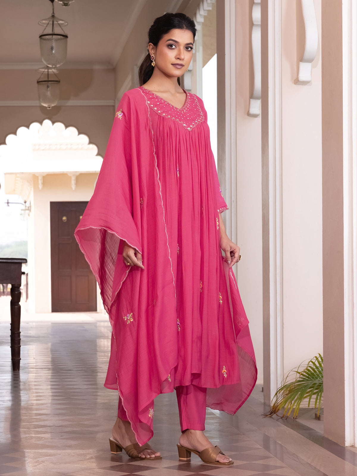 Women's Designer Kurta Set with Dupatta in Lightweight Fabric - Vannya B