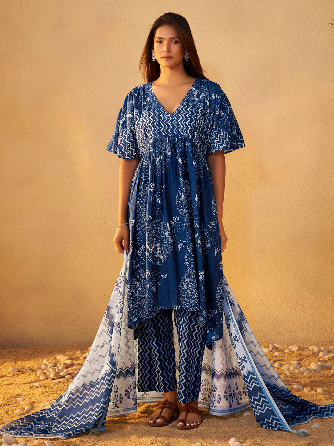 Indigo Vanya Pure Cotton Kurta Set